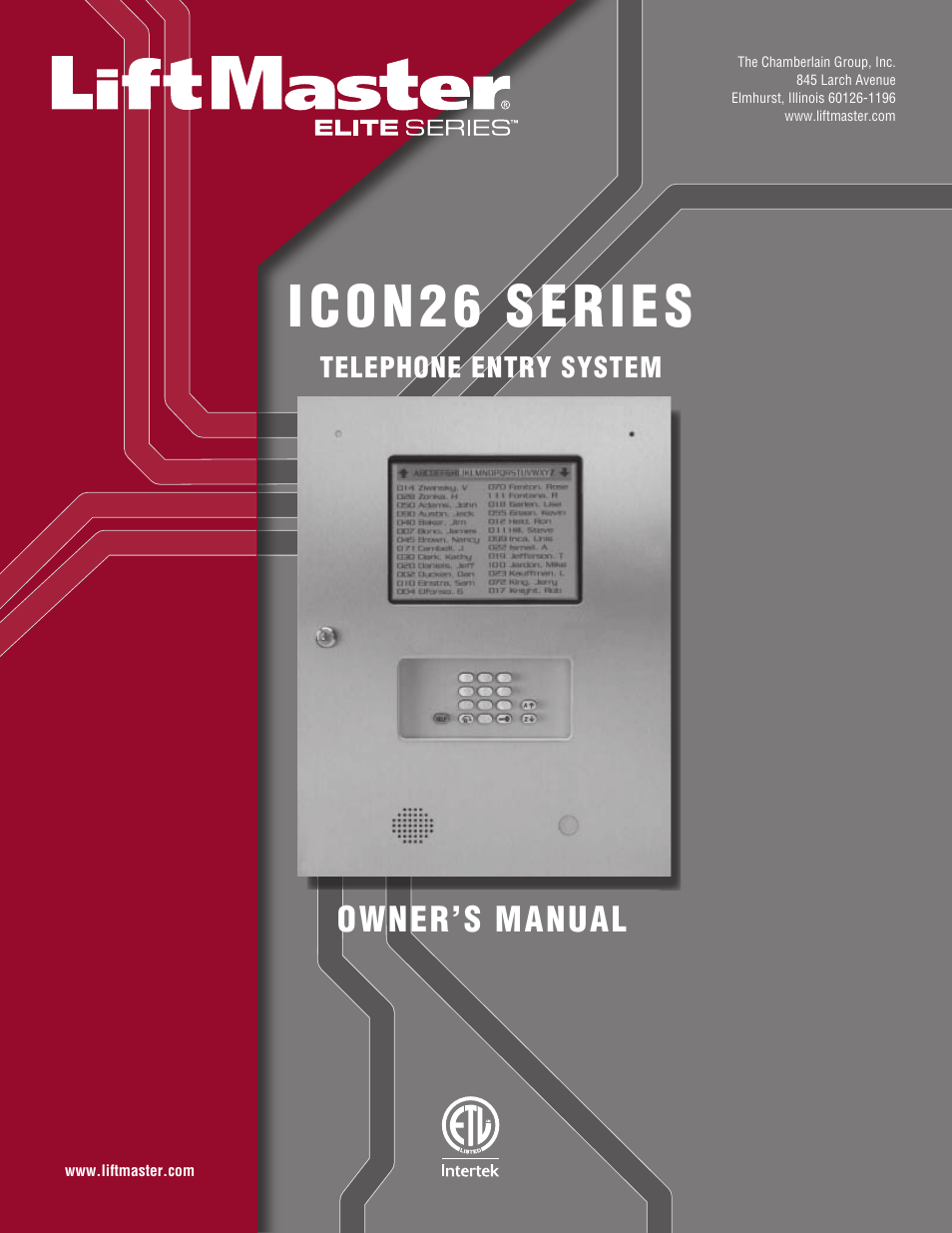 Controlled Products Systems Group ICON26 User Manual | 44 pages