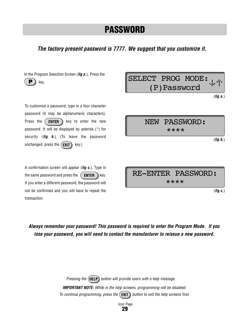 Password | Controlled Products Systems Group ICON26 User Manual | Page 30 / 44