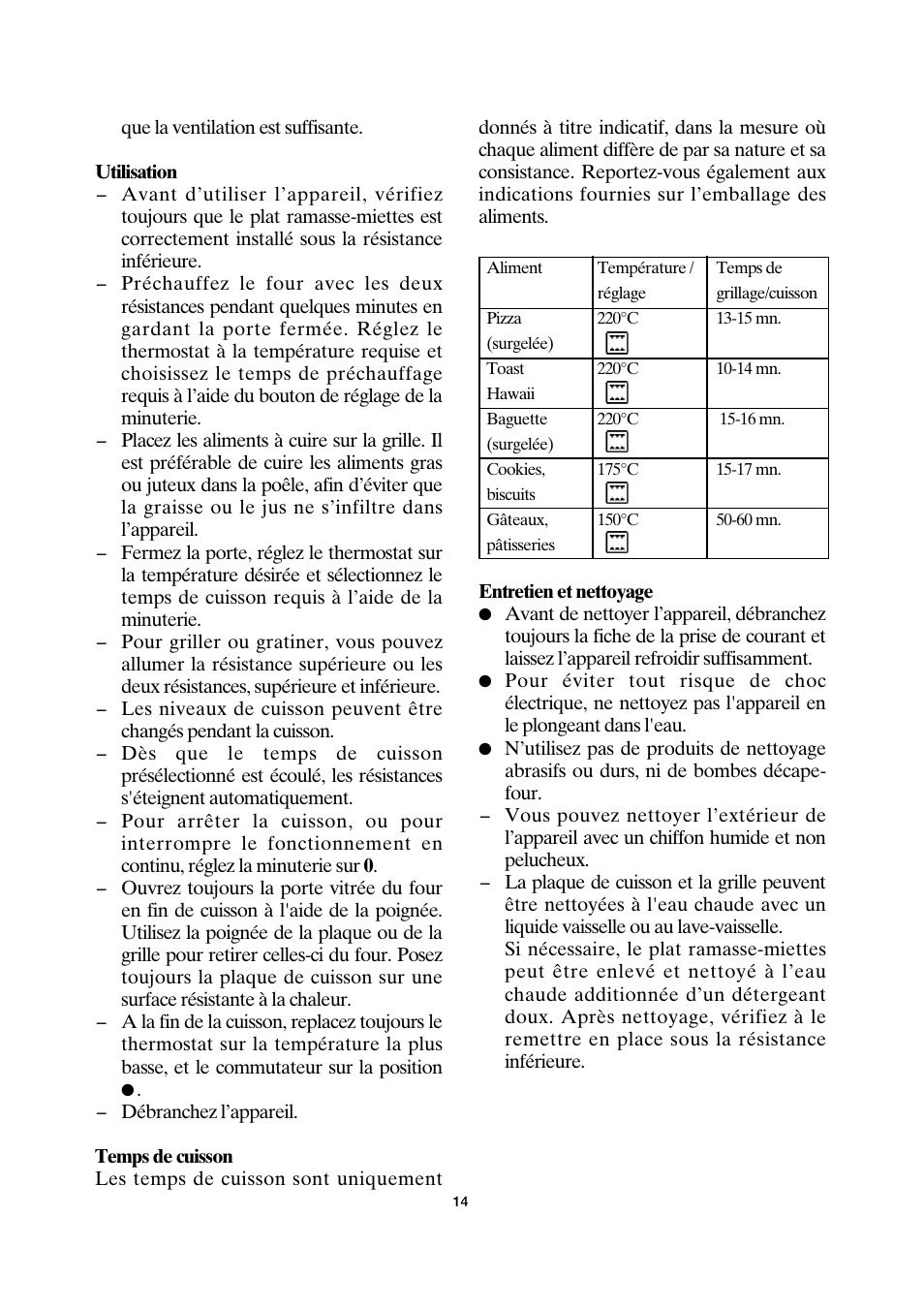 SEVERIN TO 2034 User Manual | Page 14 / 54