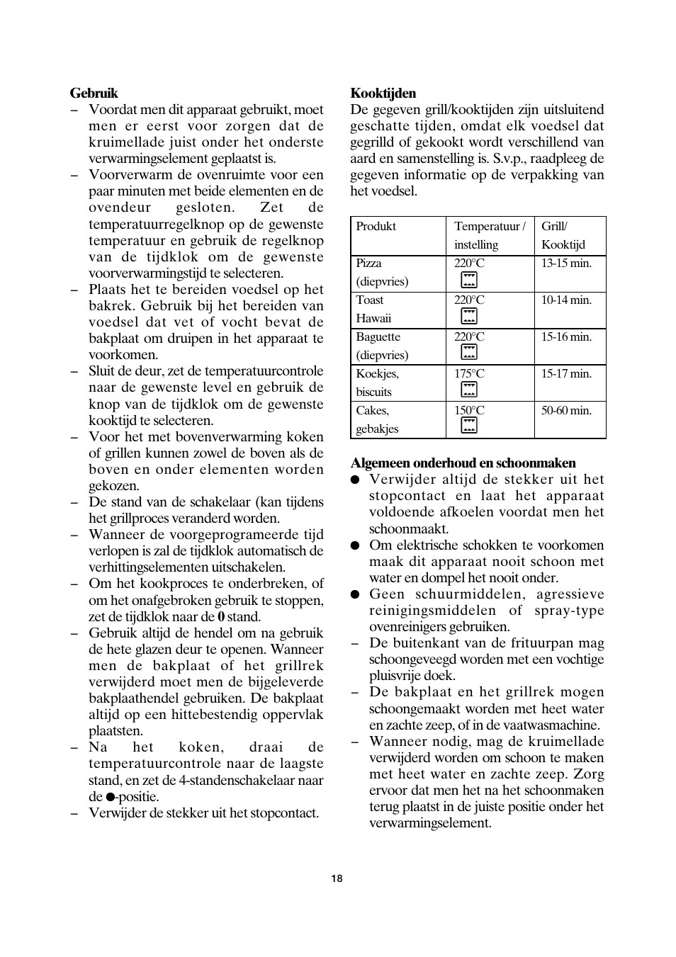 SEVERIN TO 2034 User Manual | Page 18 / 54