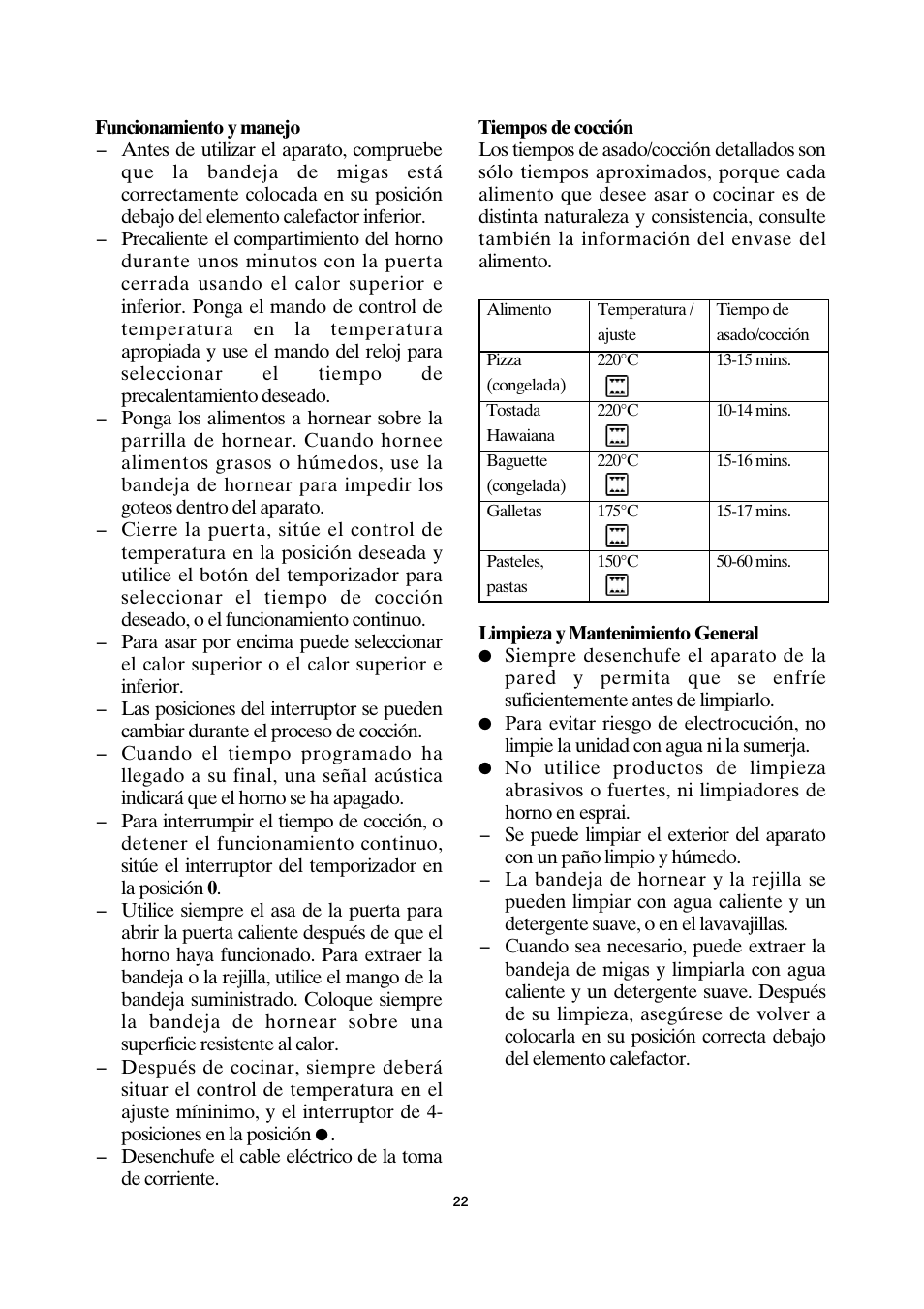 SEVERIN TO 2034 User Manual | Page 22 / 54