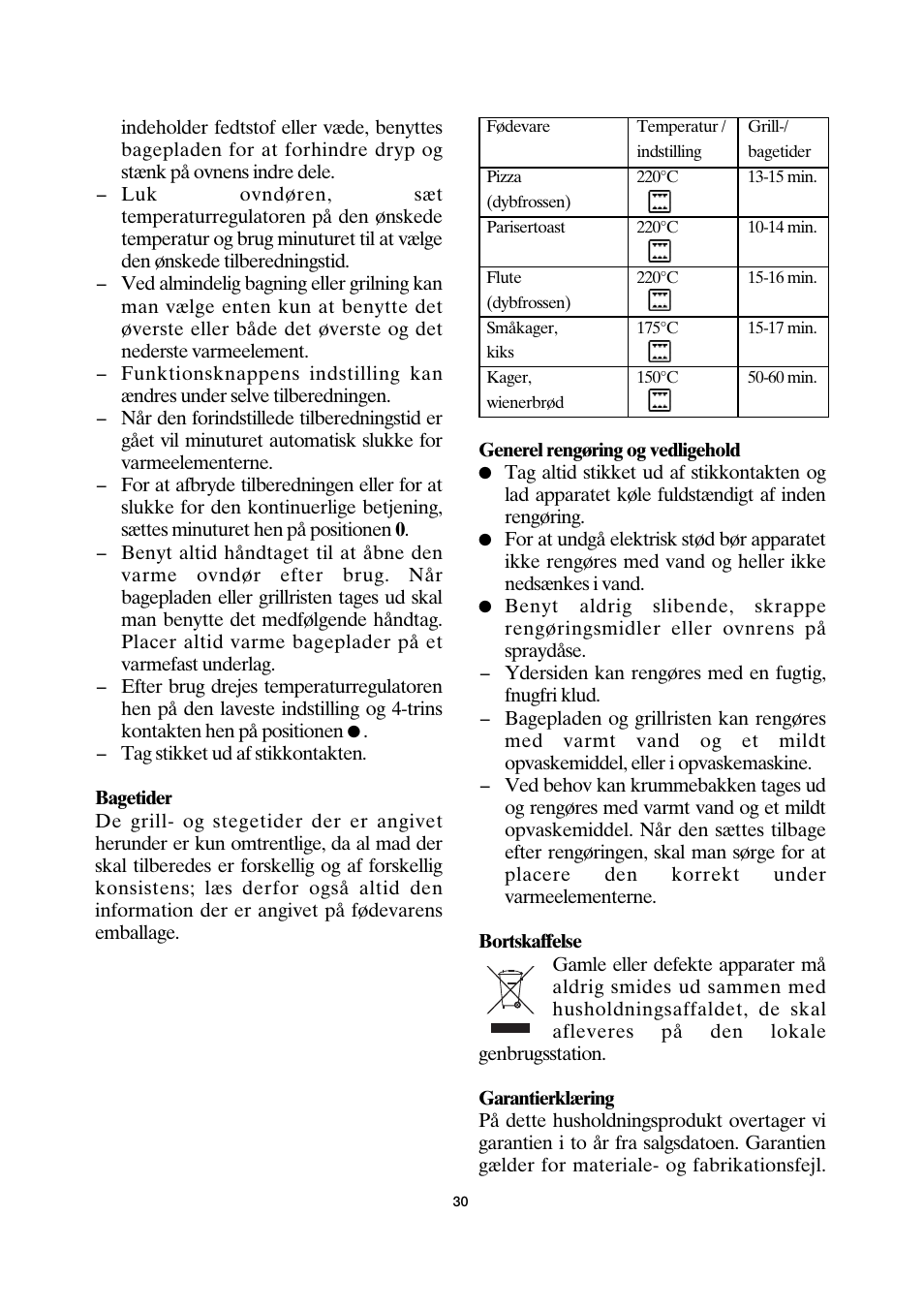 SEVERIN TO 2034 User Manual | Page 30 / 54