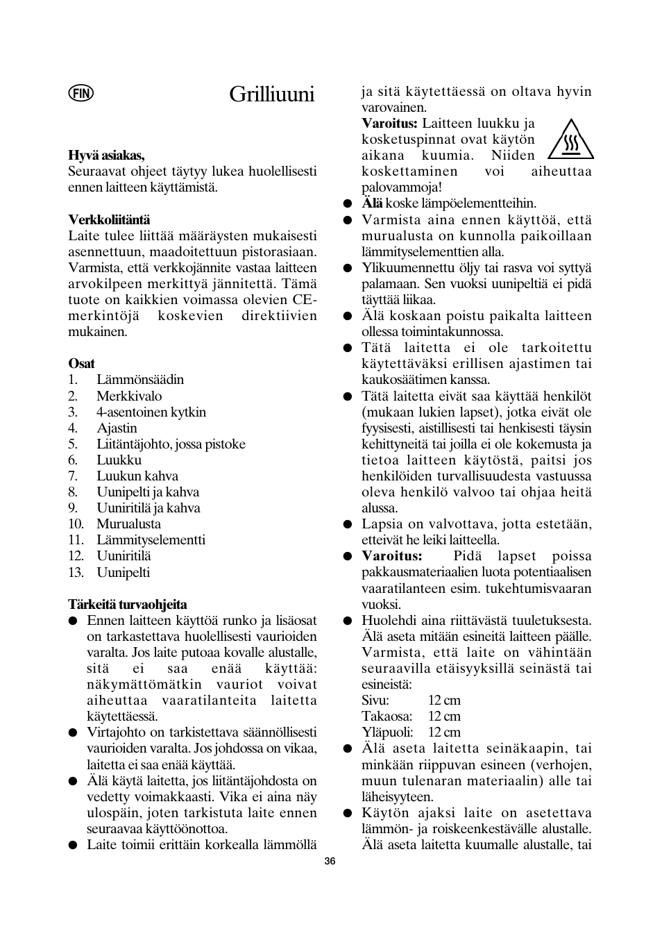 Grilliuuni | SEVERIN TO 2034 User Manual | Page 36 / 54