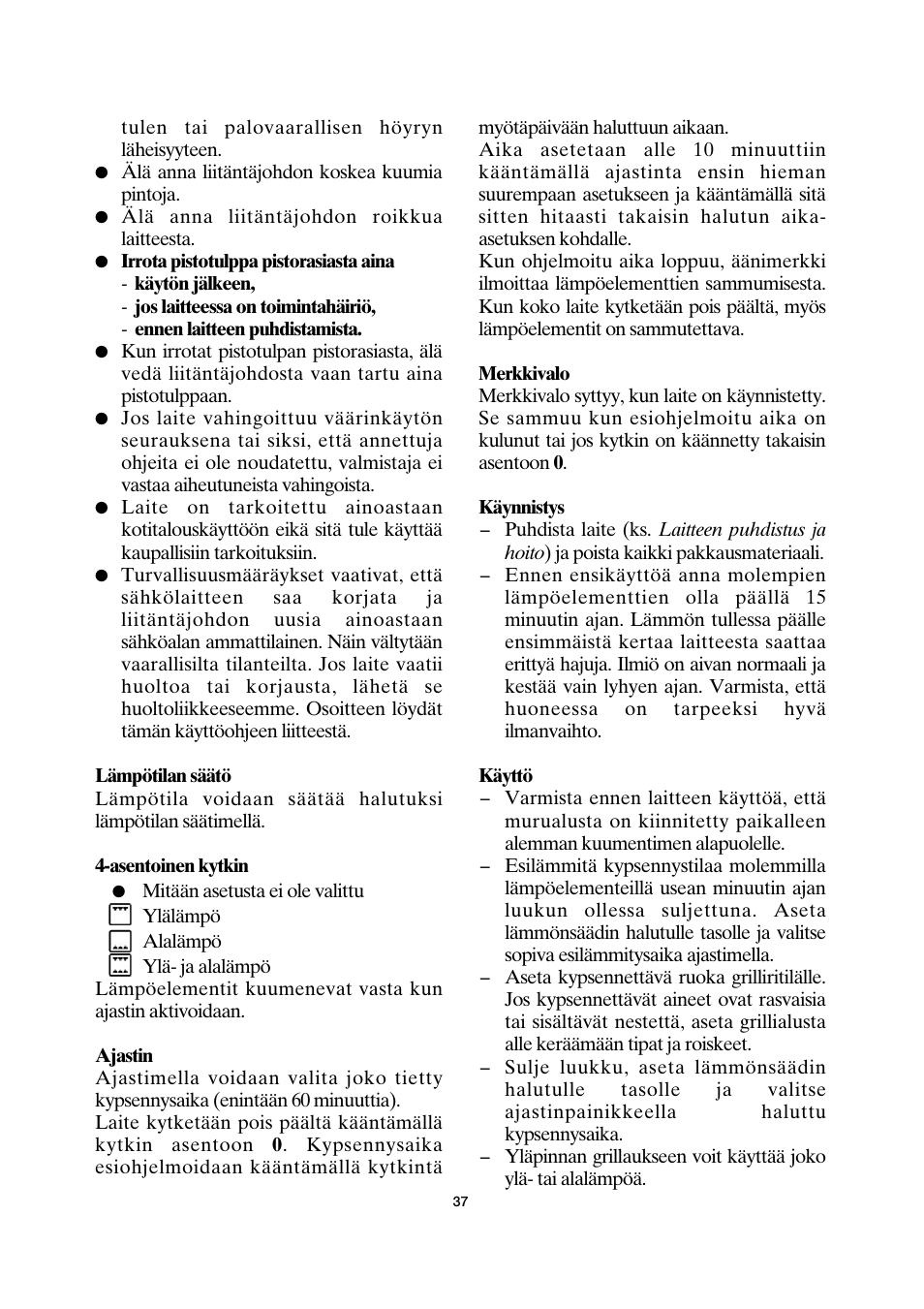 SEVERIN TO 2034 User Manual | Page 37 / 54