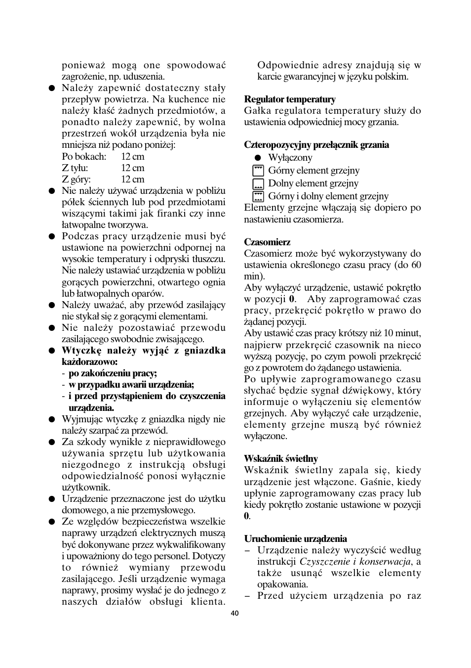 SEVERIN TO 2034 User Manual | Page 40 / 54