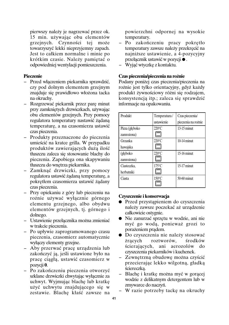 SEVERIN TO 2034 User Manual | Page 41 / 54