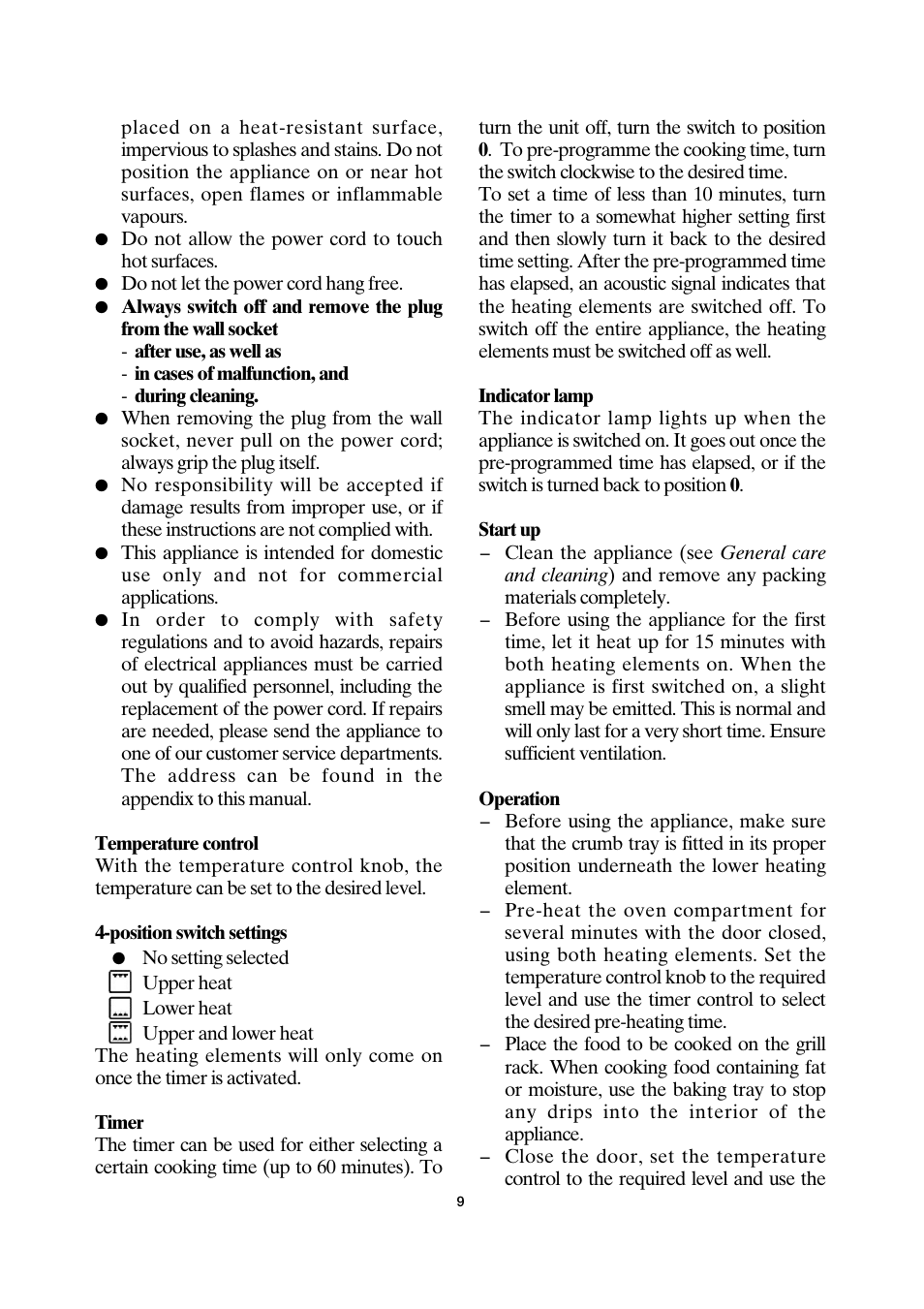 SEVERIN TO 2034 User Manual | Page 9 / 54