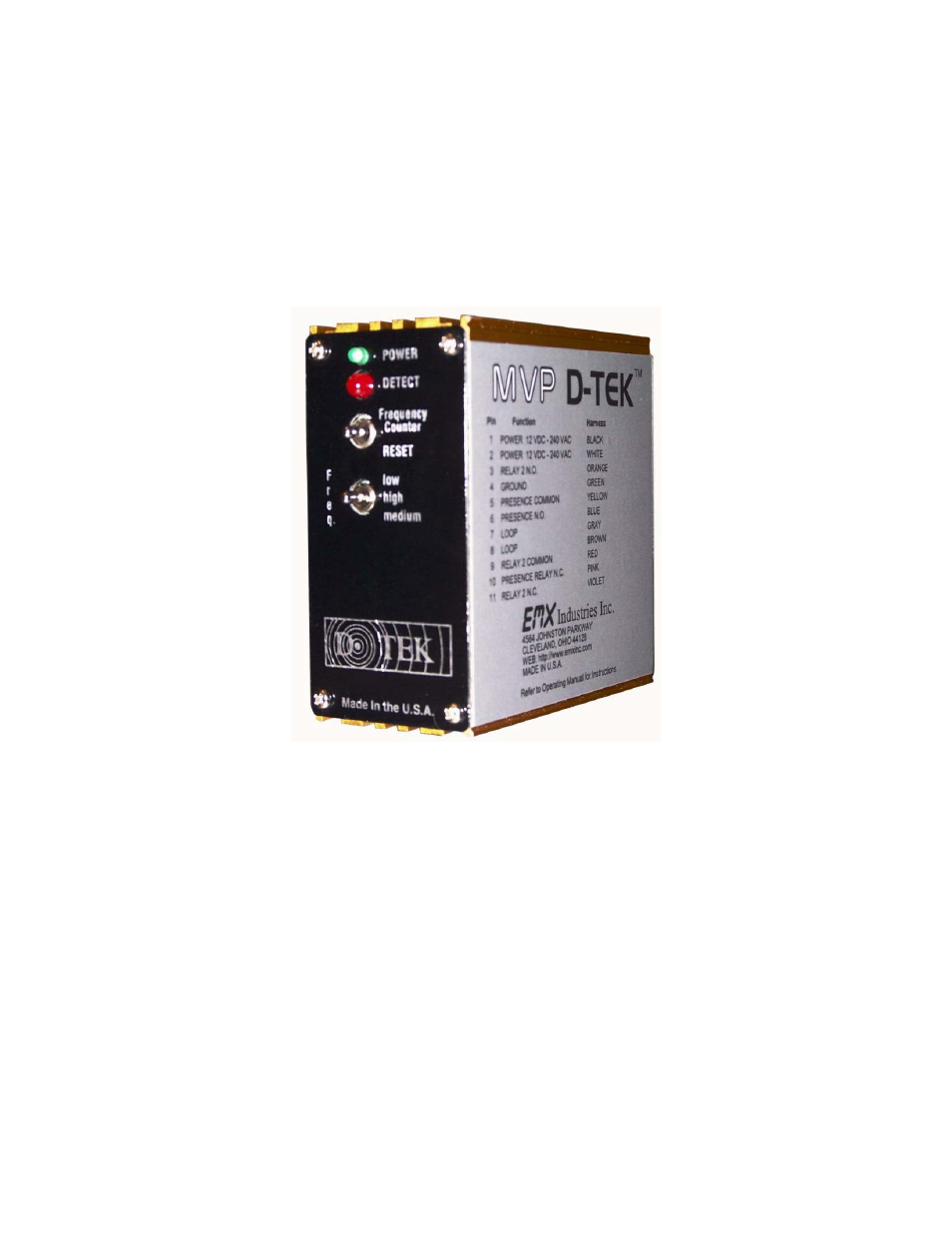 Controlled Products Systems Group MVPDTEK User Manual | 7 pages