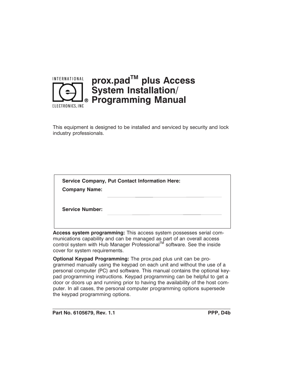 Controlled Products Systems Group 0-205679 User Manual | 112 pages