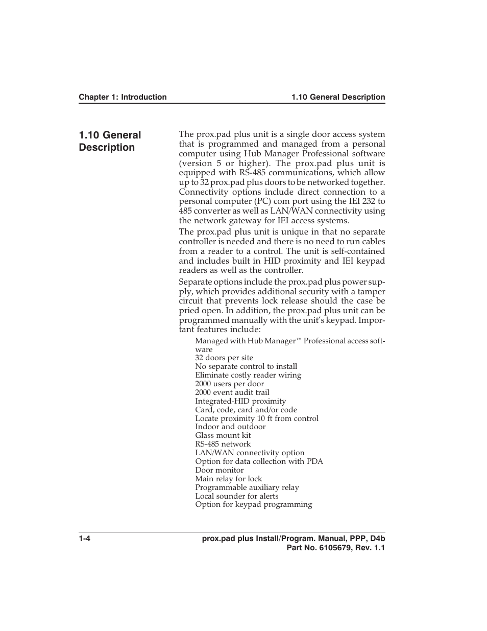 10 general description | Controlled Products Systems Group 0-205679 User Manual | Page 12 / 112