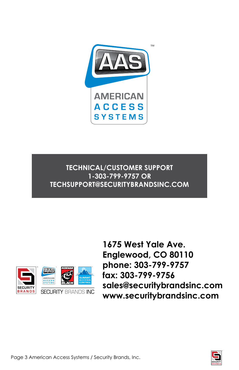 American Access Systems Mechanical Card Readers - 11-024i User Manual | Page 3 / 8