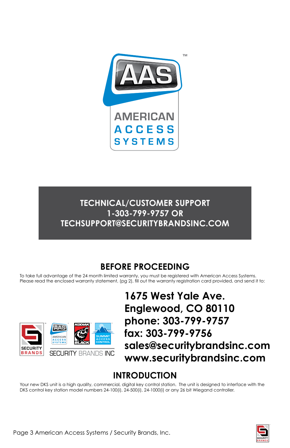 American Access Systems RemotePro KP 12-000sg User Manual | Page 3 / 8