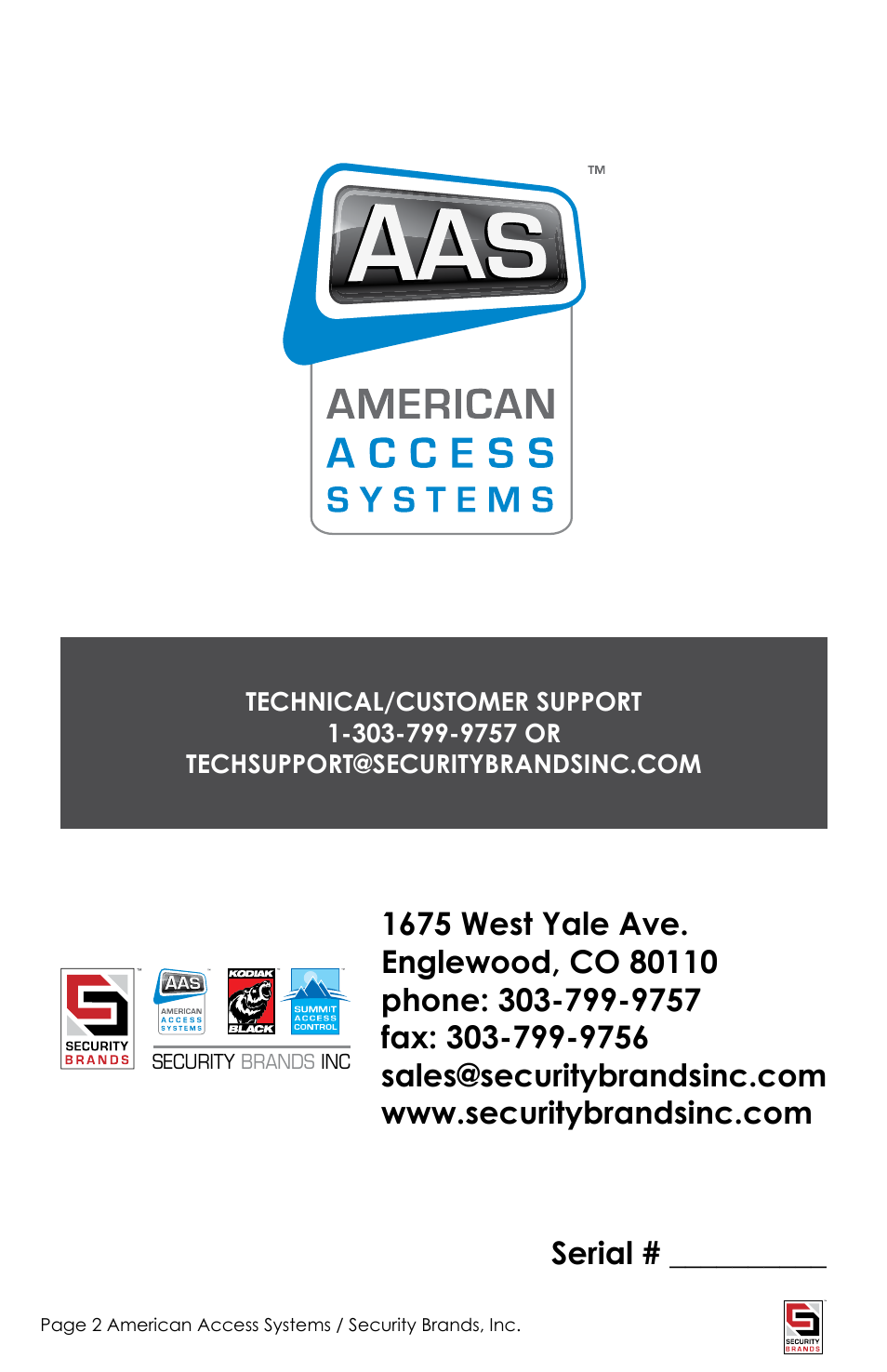 Serial | Controlled Products Systems Group 17-300 User Manual | Page 2 / 8