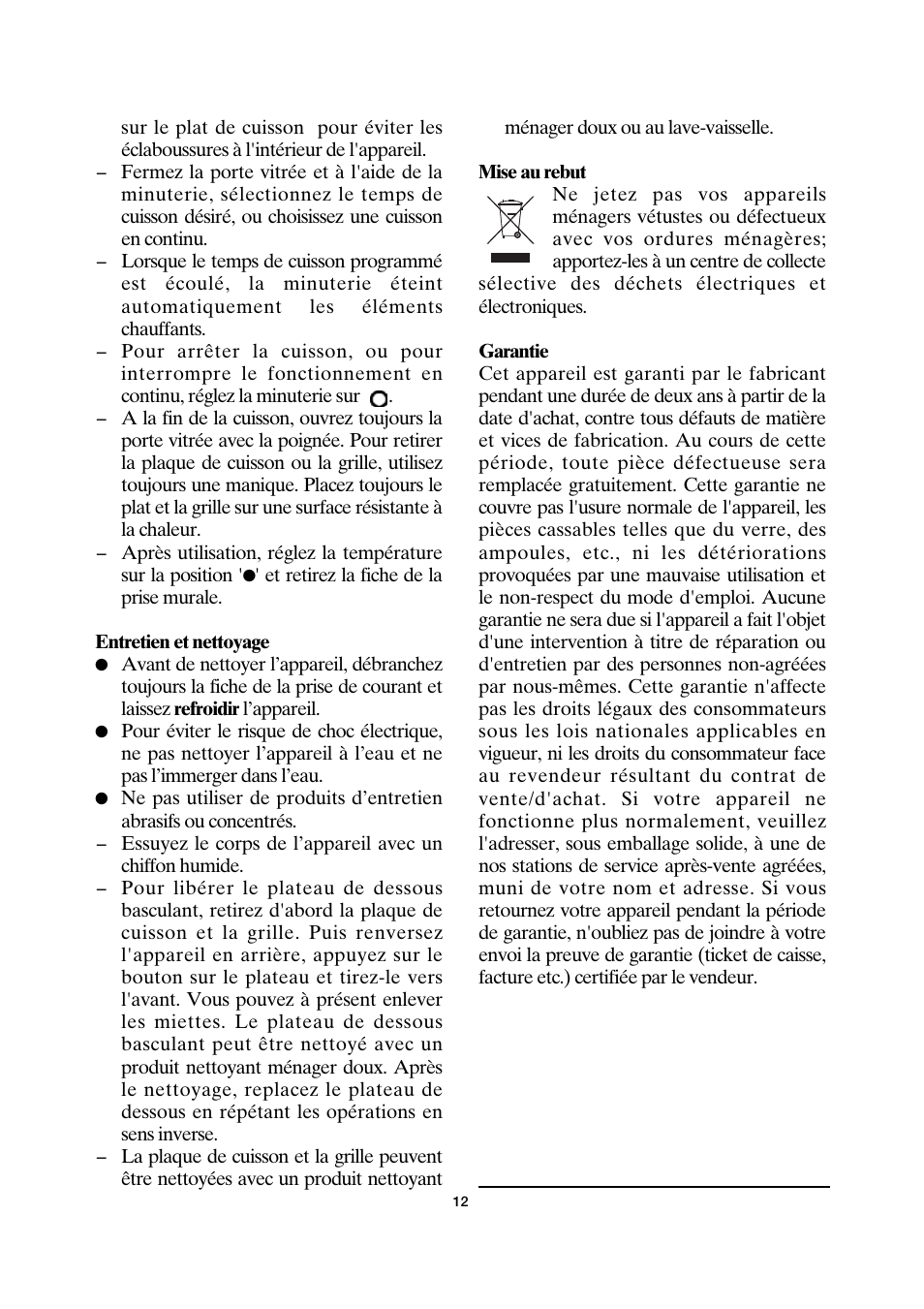 SEVERIN TO 2030 User Manual | Page 12 / 46