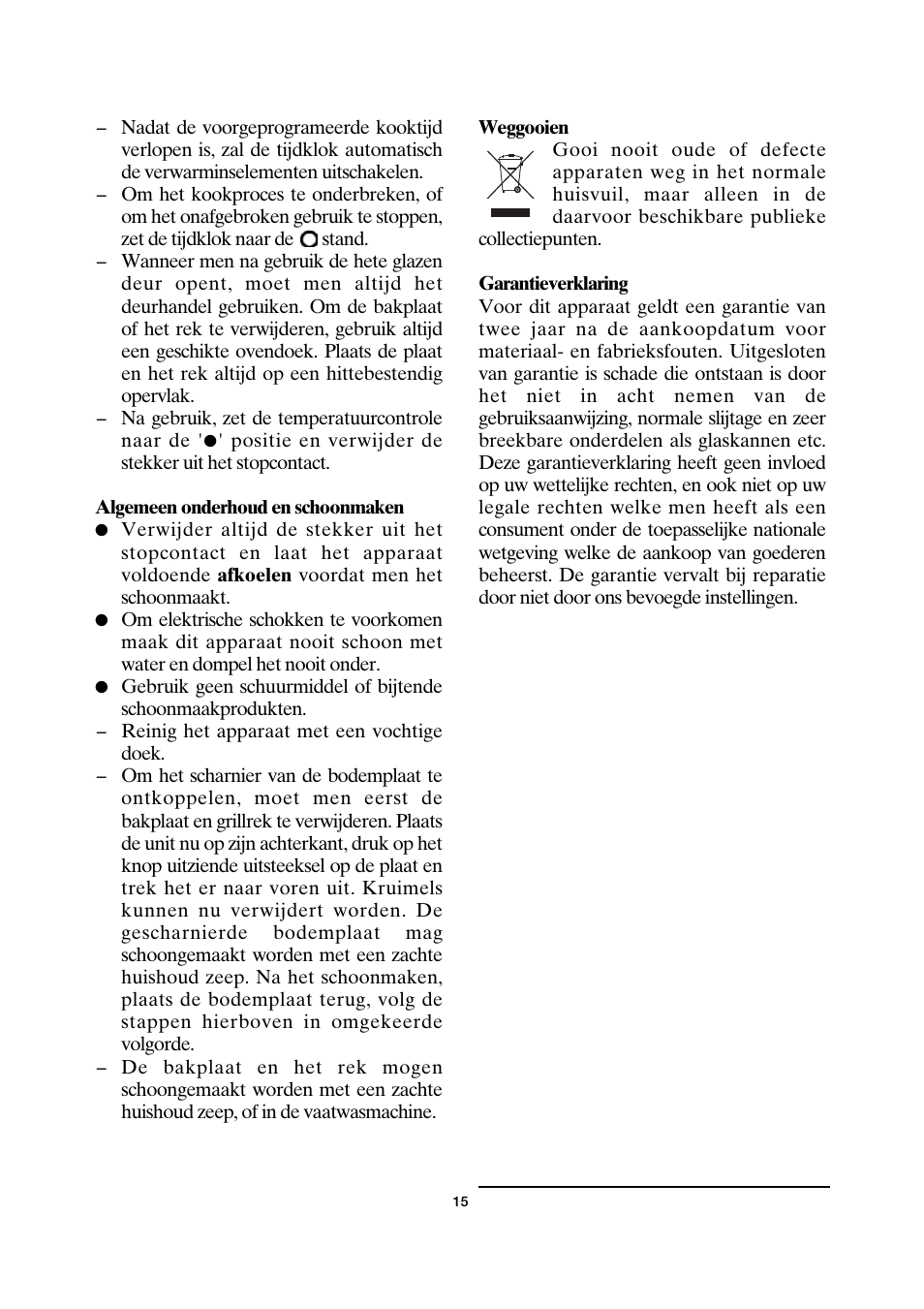 SEVERIN TO 2030 User Manual | Page 15 / 46