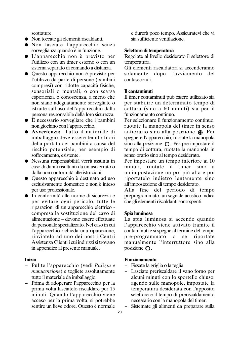 SEVERIN TO 2030 User Manual | Page 20 / 46