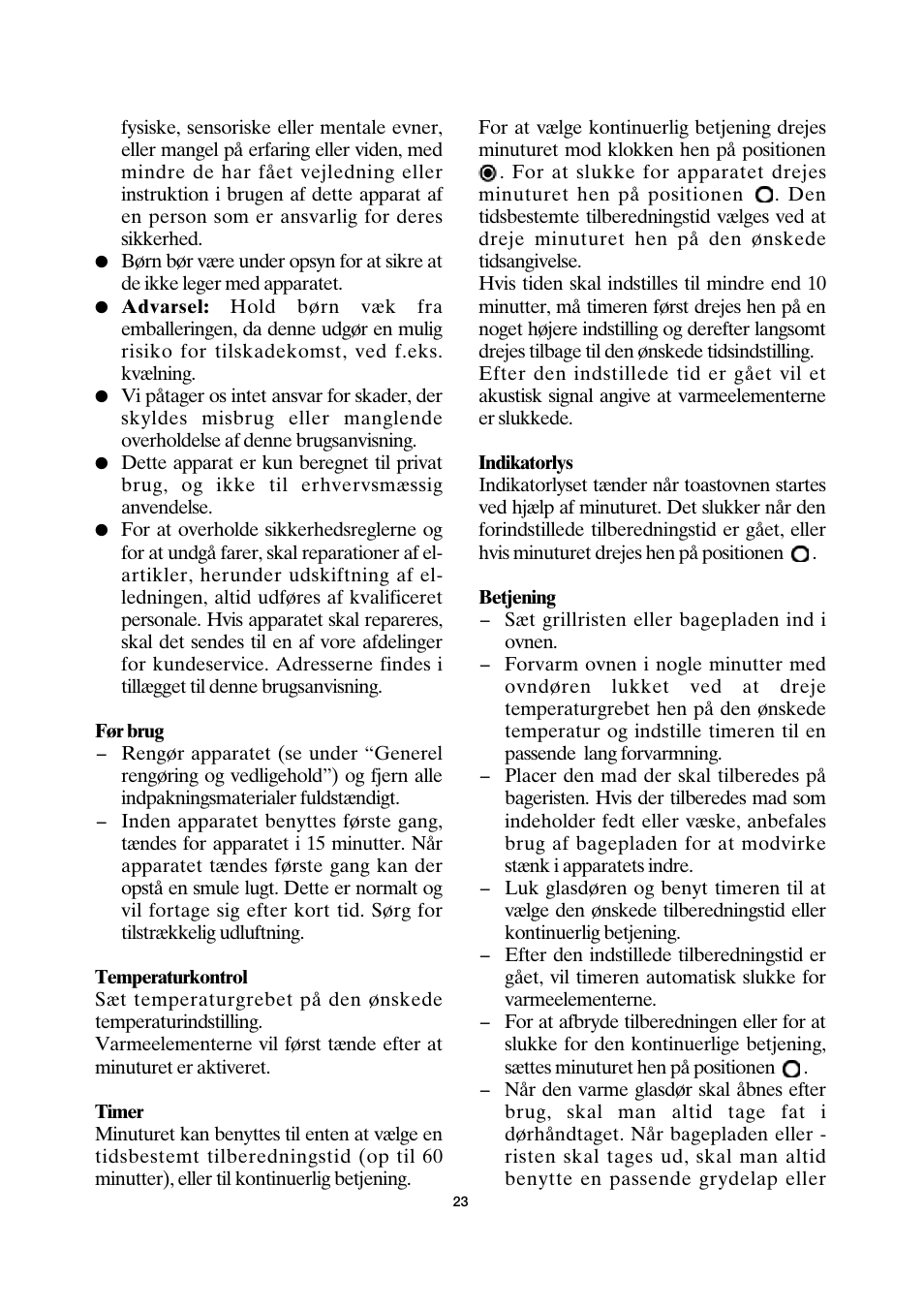 SEVERIN TO 2030 User Manual | Page 23 / 46