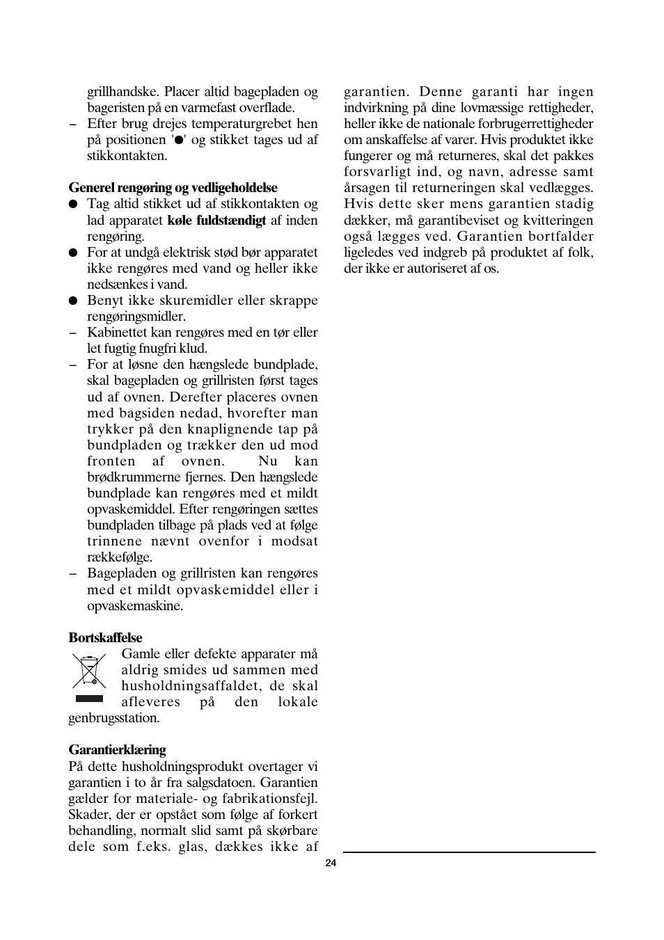 SEVERIN TO 2030 User Manual | Page 24 / 46