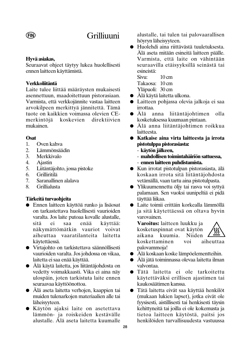 Grilliuuni | SEVERIN TO 2030 User Manual | Page 28 / 46