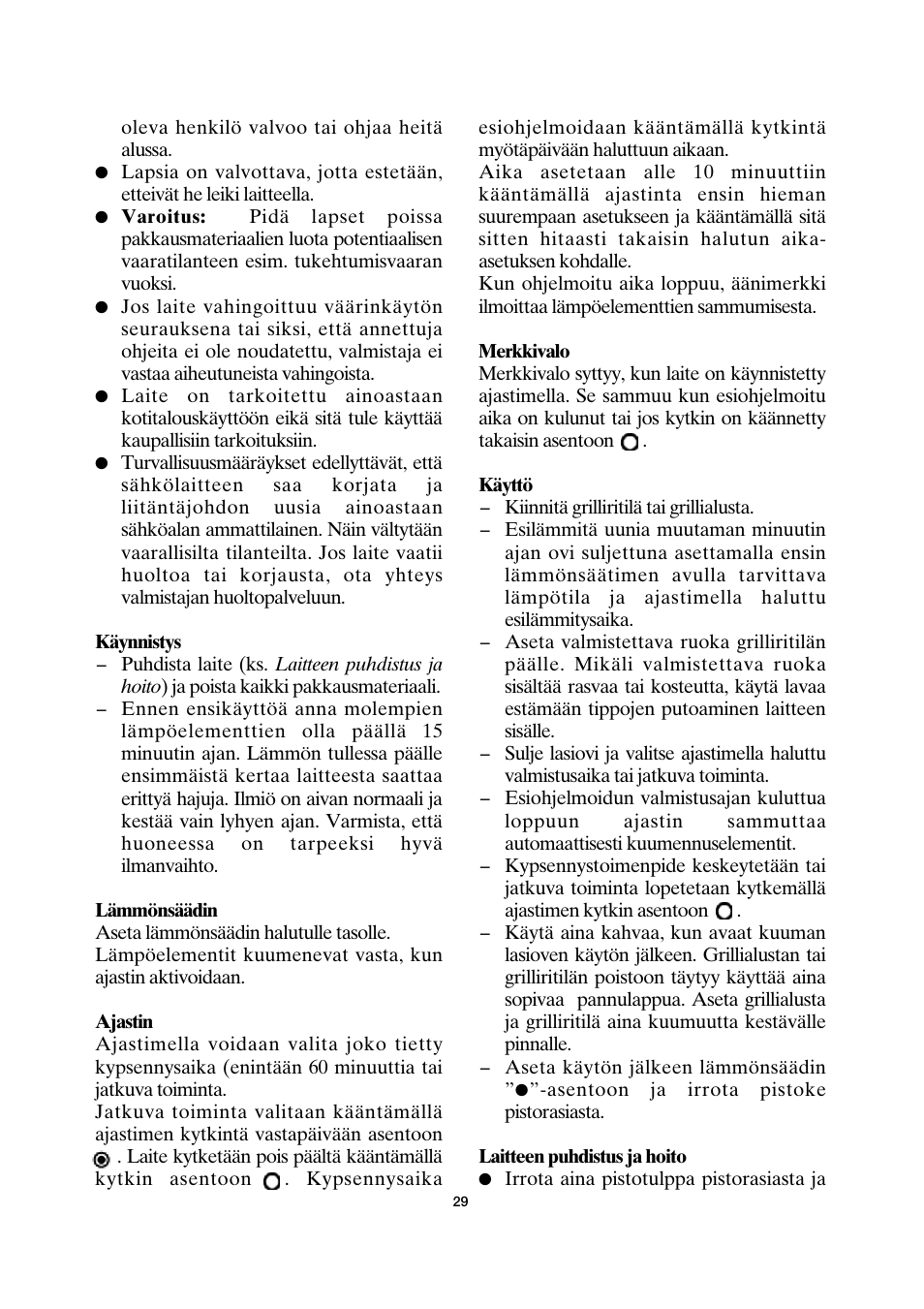 SEVERIN TO 2030 User Manual | Page 29 / 46