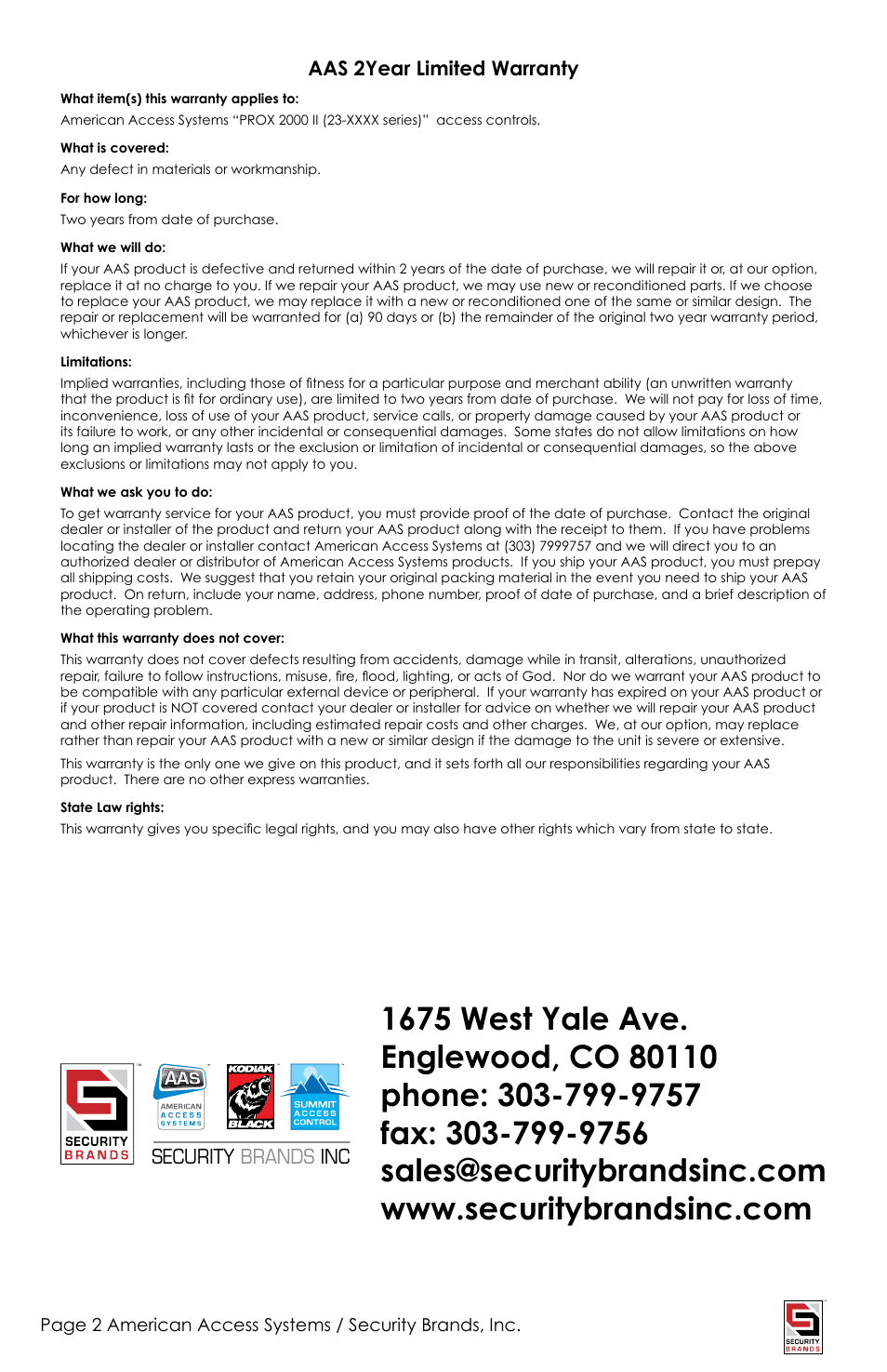 Controlled Products Systems Group 23-213I User Manual | Page 2 / 20
