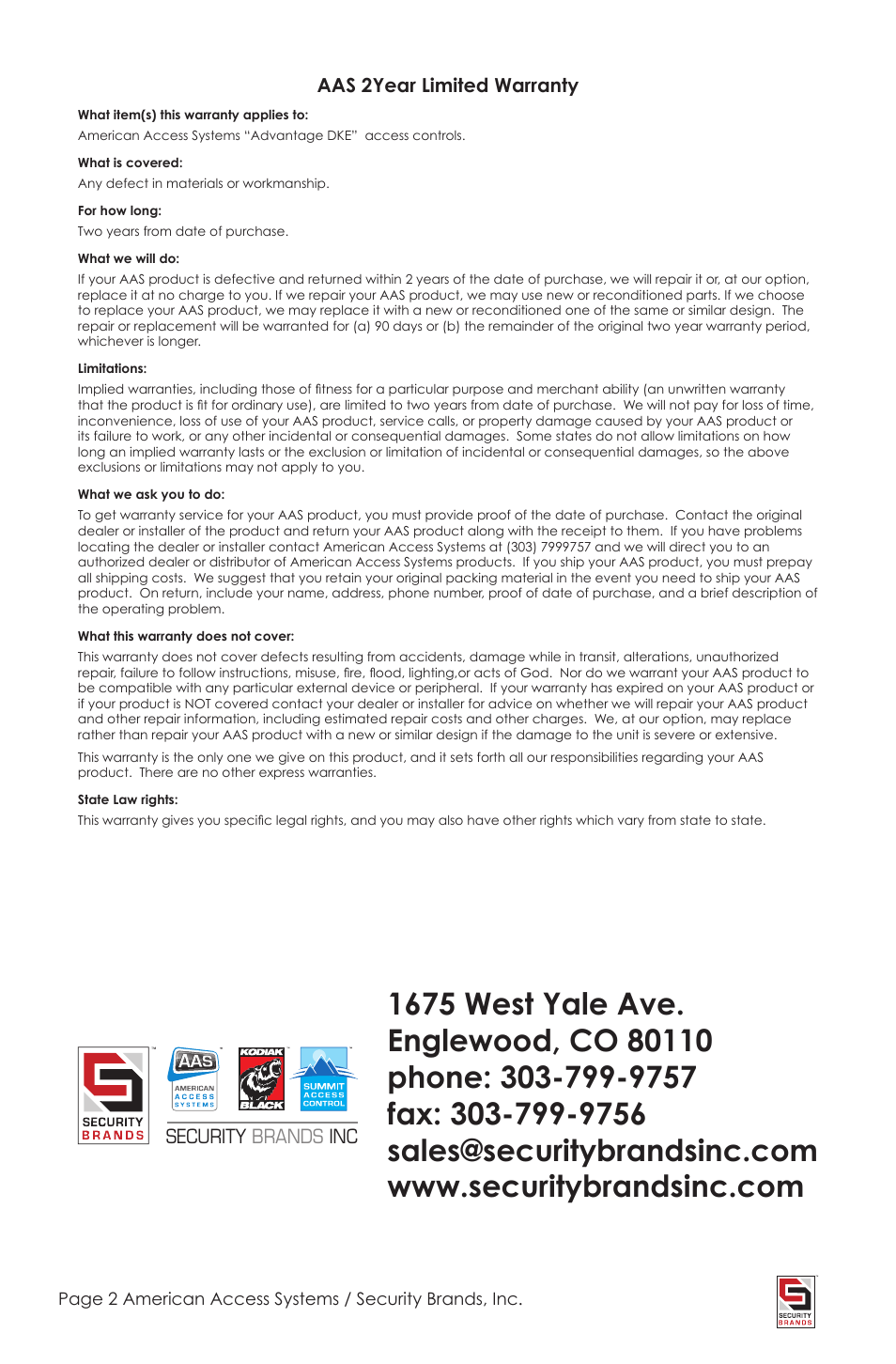 Controlled Products Systems Group 26-100L User Manual | Page 2 / 12