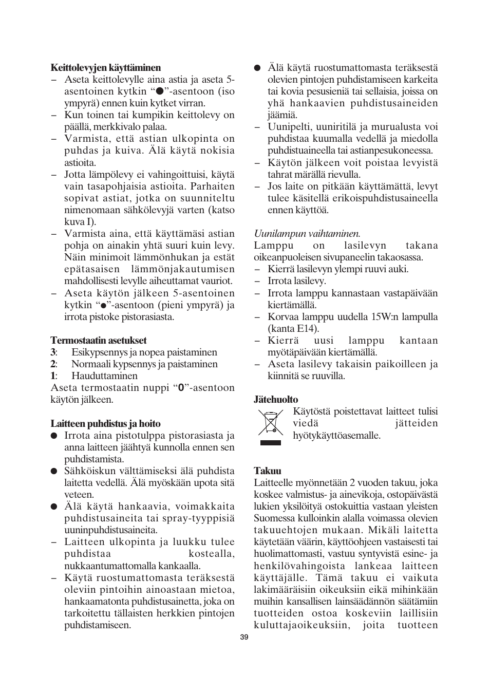 SEVERIN KH 2043 User Manual | Page 39 / 58