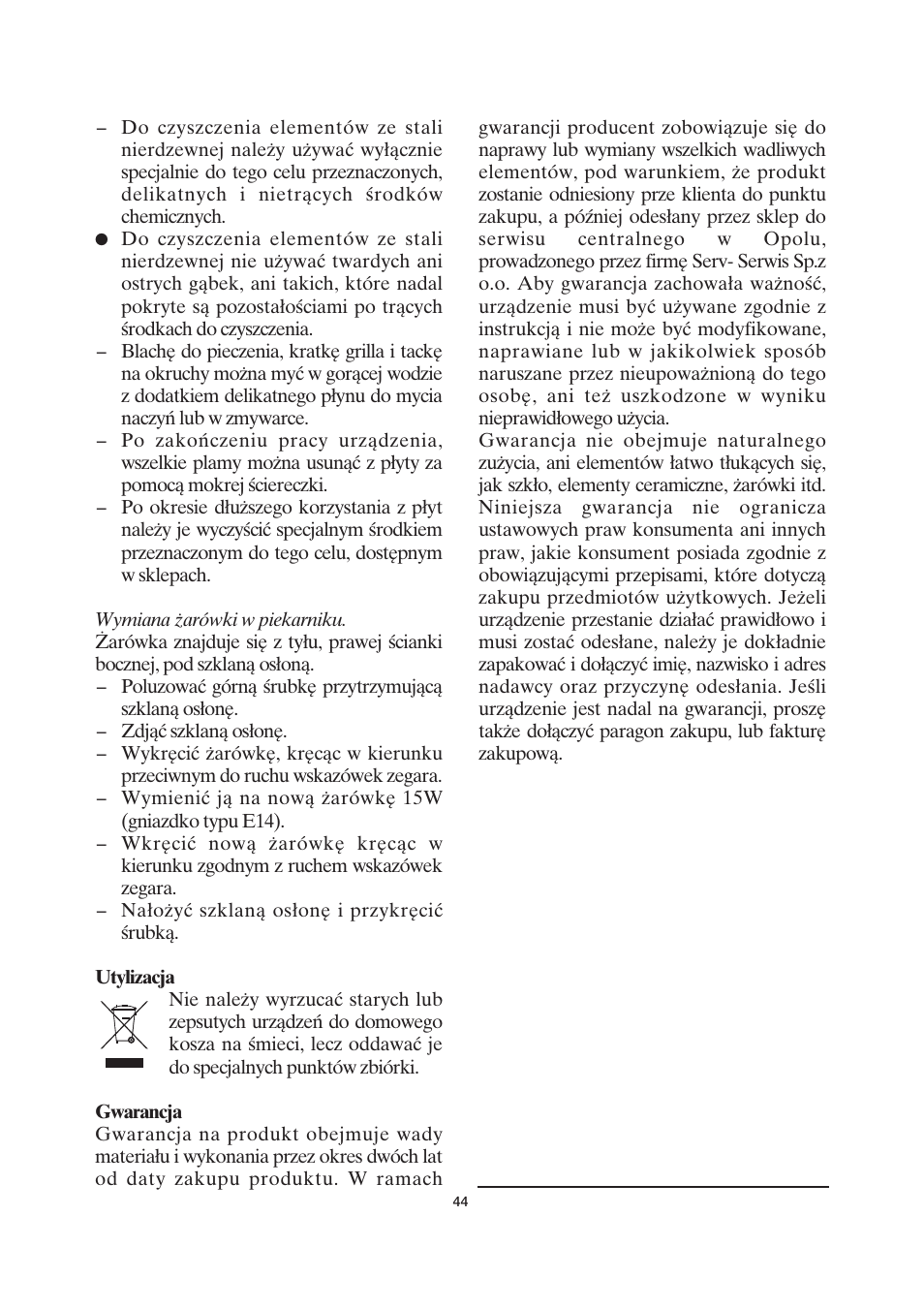 SEVERIN KH 2043 User Manual | Page 44 / 58