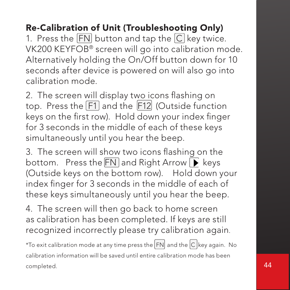 CTX Virtual Technologies The VK200 KEYFOB Virtual Keyboard User Manual | Page 45 / 49