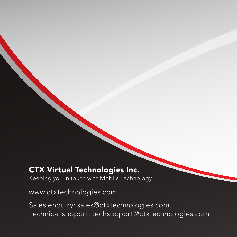 CTX Virtual Technologies The VK200 KEYFOB Virtual Keyboard User Manual | Page 49 / 49