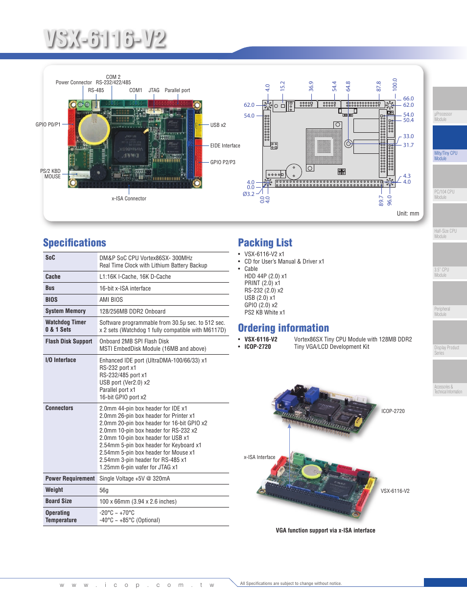 Impulse VSX-6116-V2 User Manual | 1 page