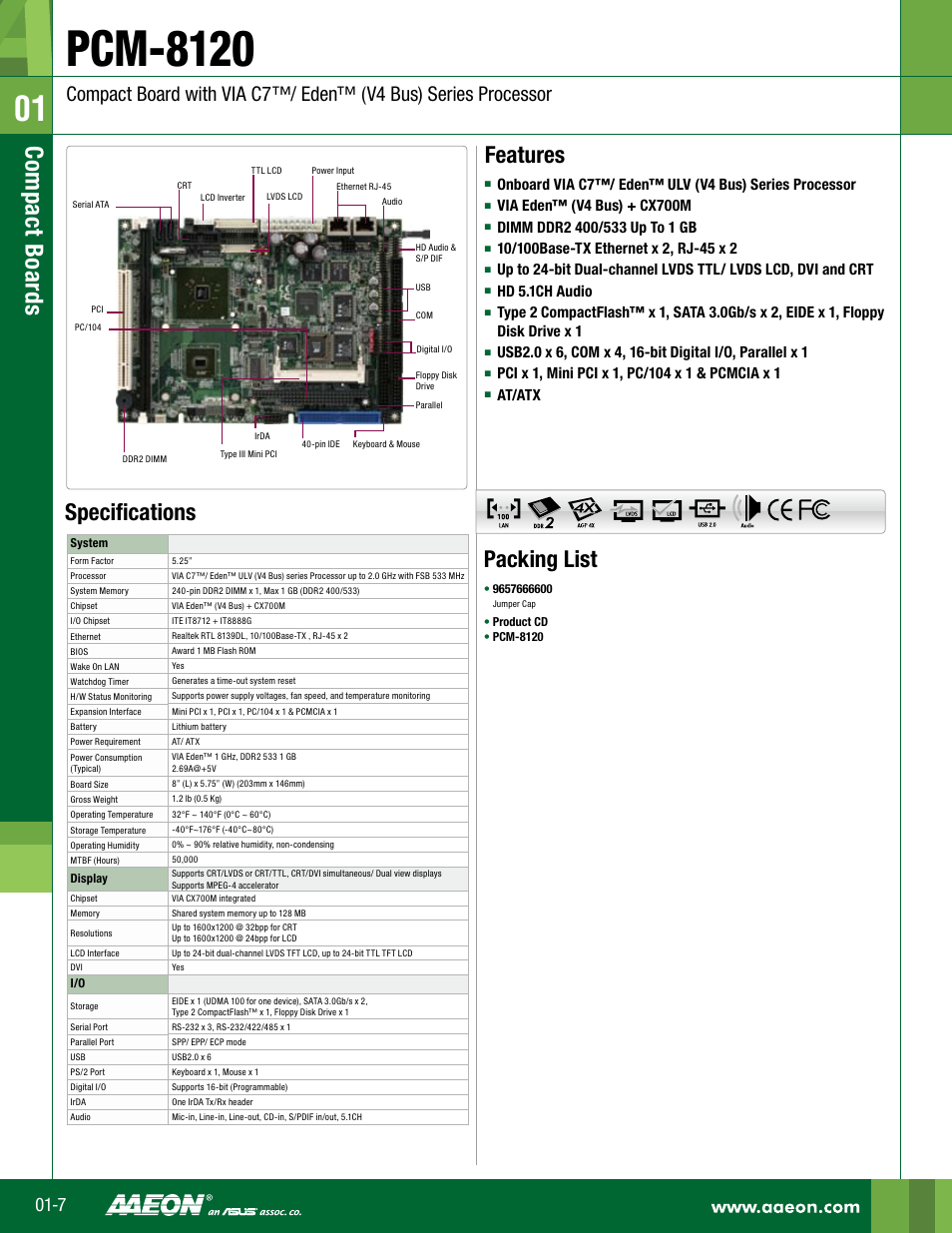 Impulse PCM-8120 User Manual | 2 pages