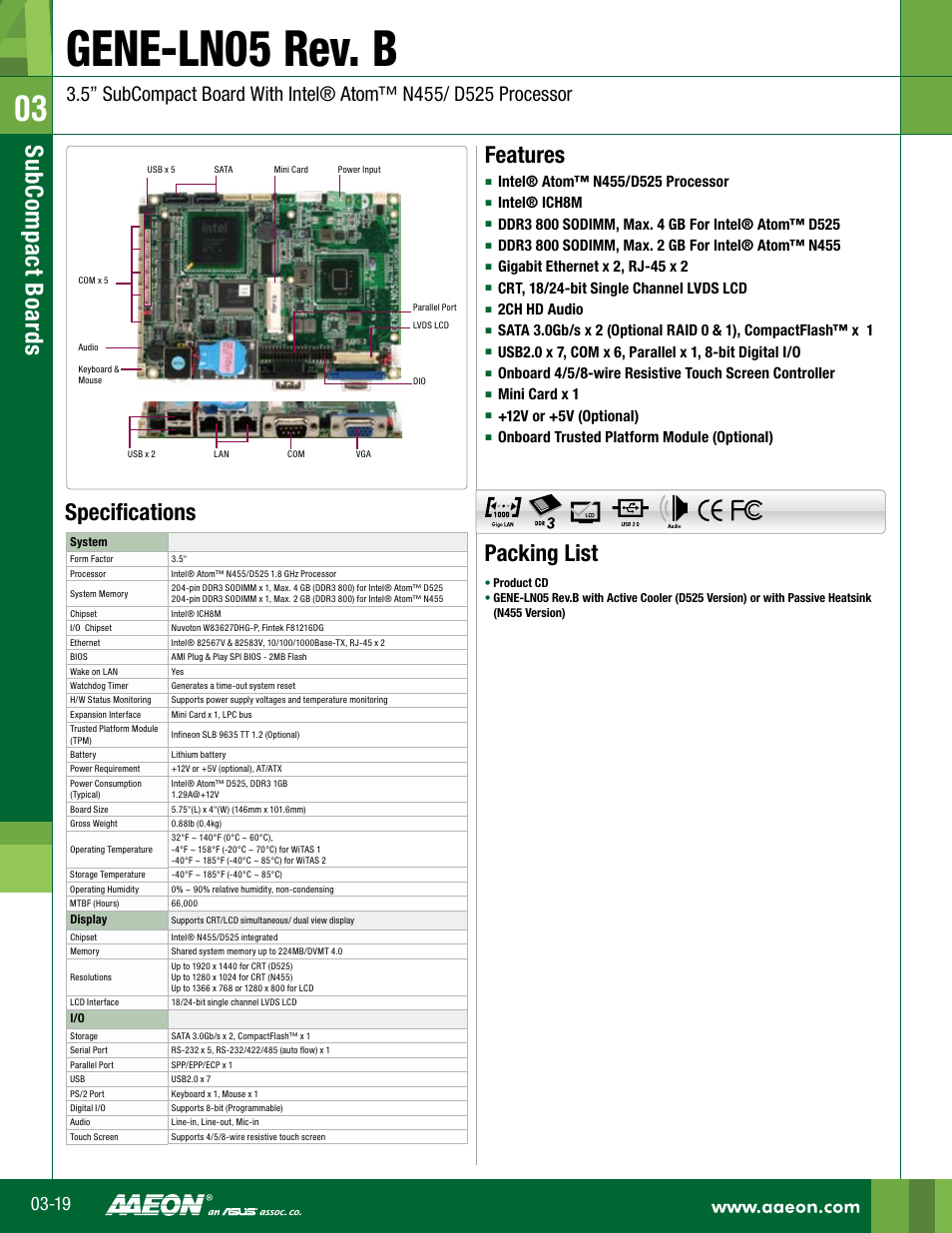 Impulse GENE-LN05 Rev. B User Manual | 2 pages