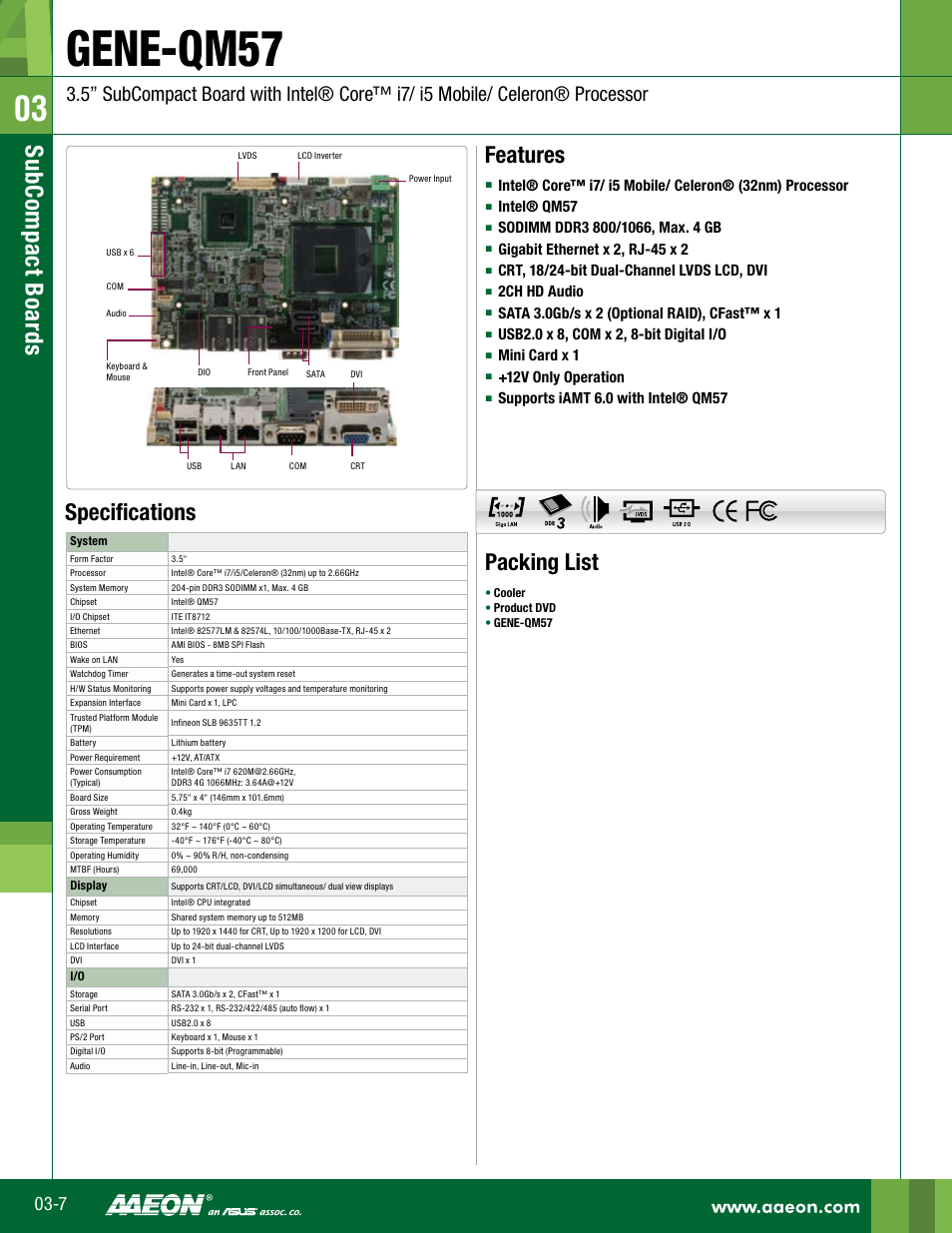 Impulse GENE-QM57 User Manual | 2 pages