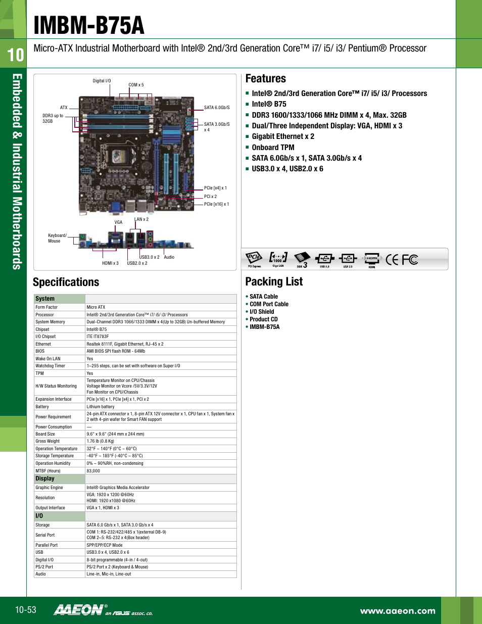 Impulse IMBM-B75A User Manual | 2 pages