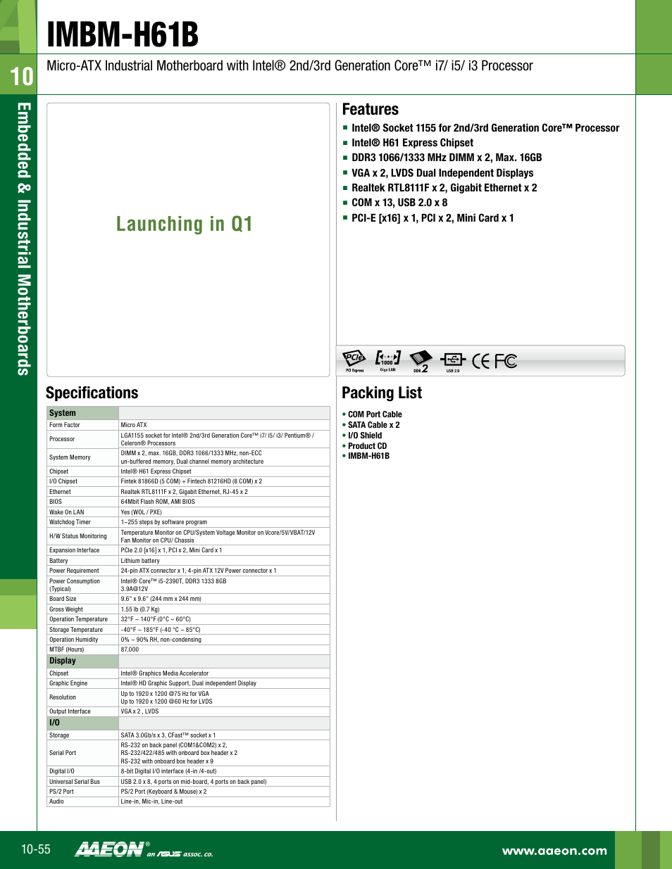Impulse IMBM-H61B User Manual | 2 pages