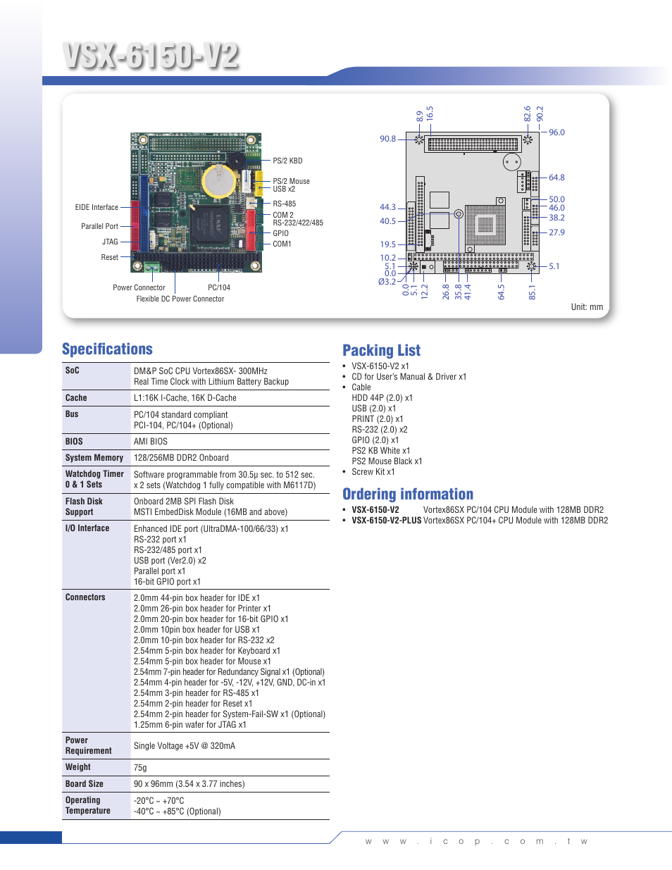 Impulse VSX-6150-V2 User Manual | 1 page