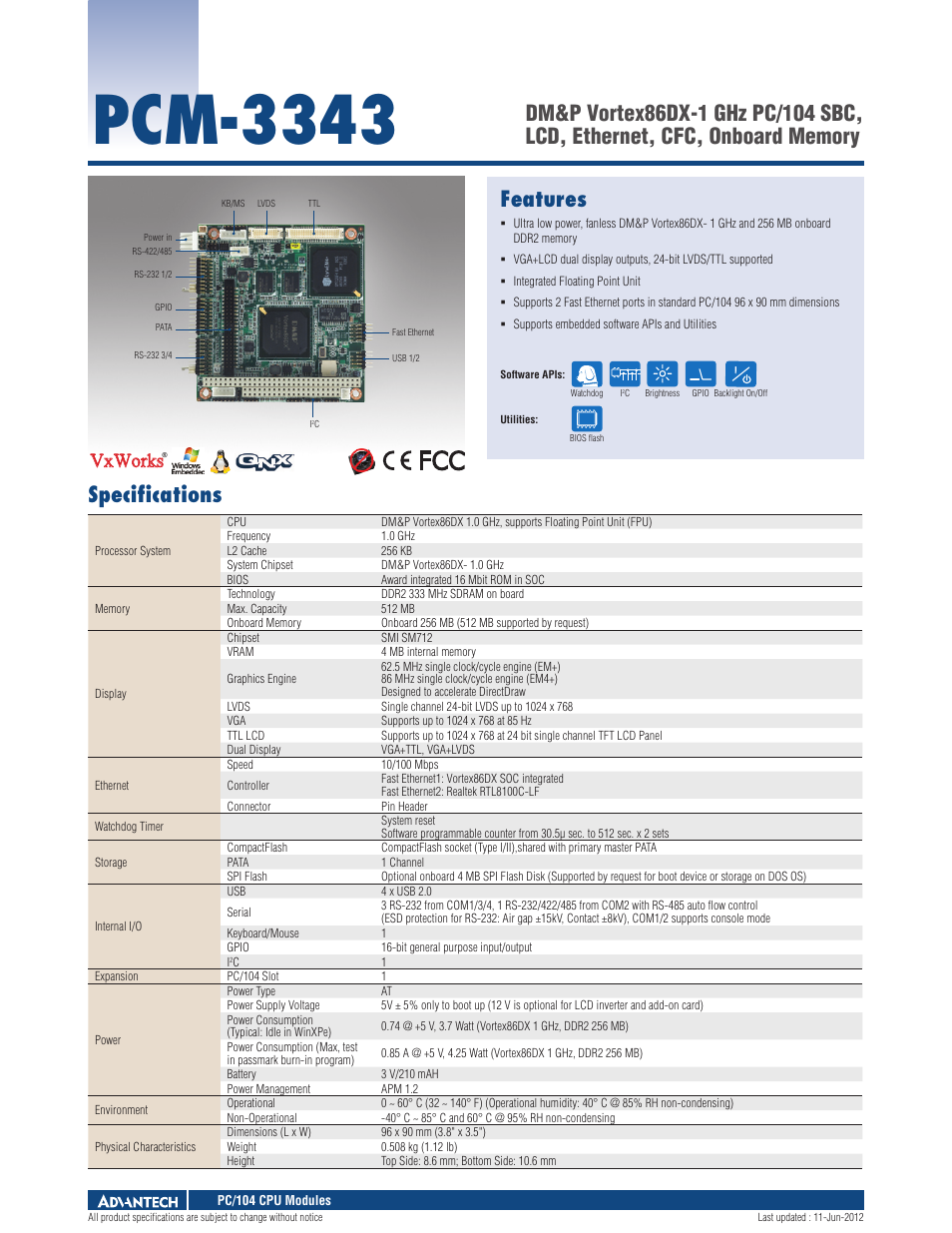 Impulse PCM-3343 User Manual | 2 pages