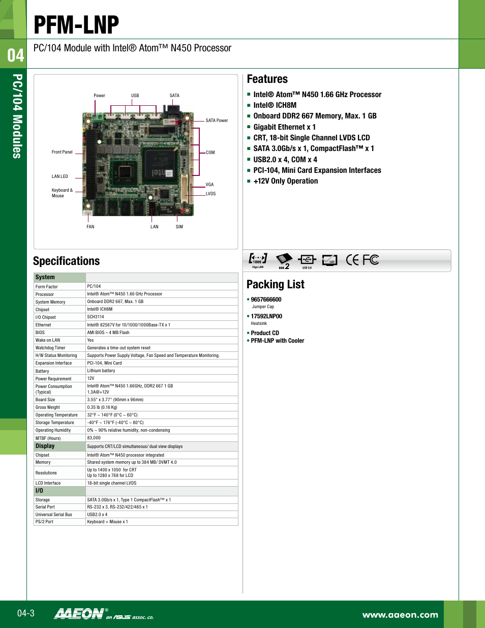 Impulse PFM-LNP User Manual | 2 pages