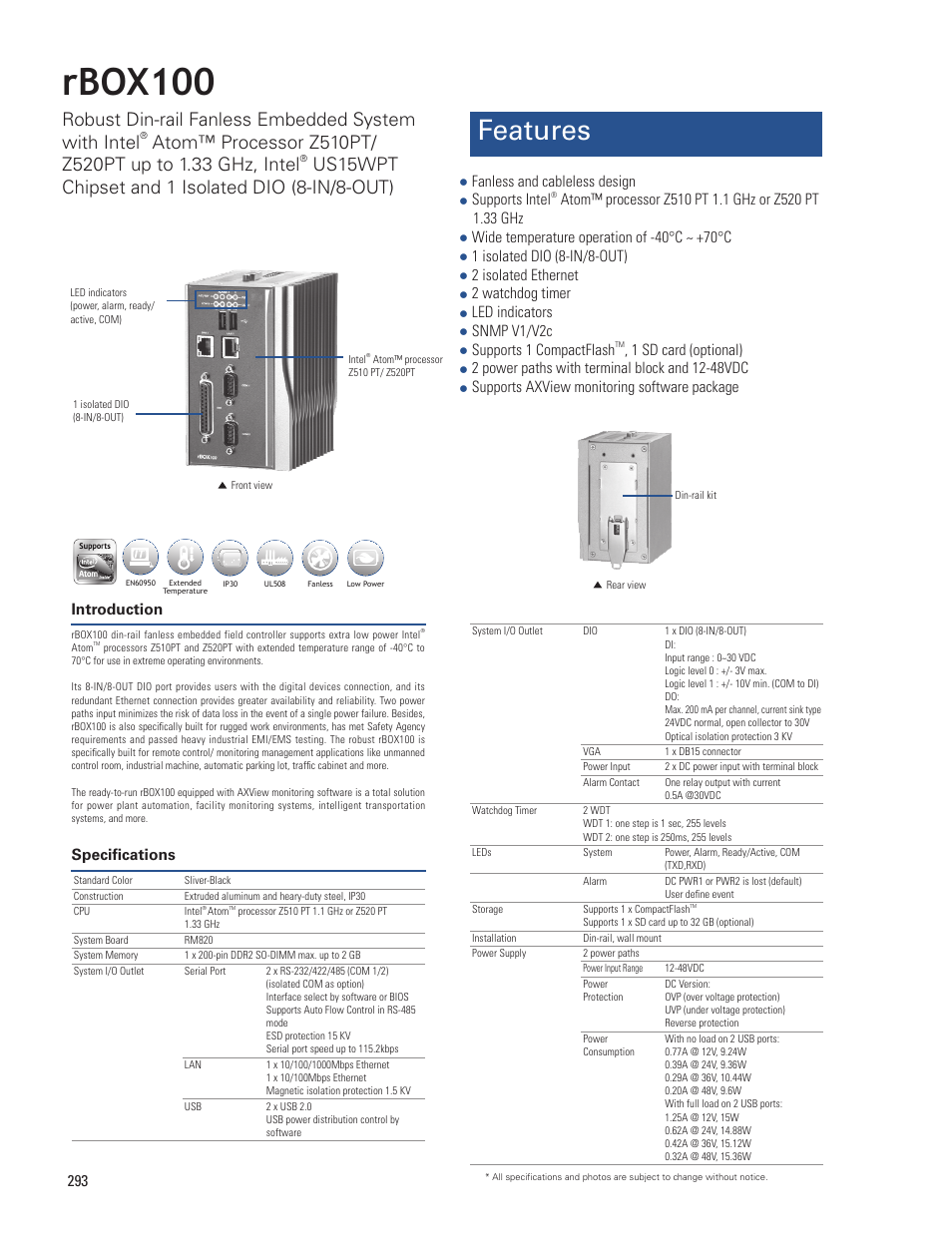 Impulse rBOX100 User Manual | 2 pages