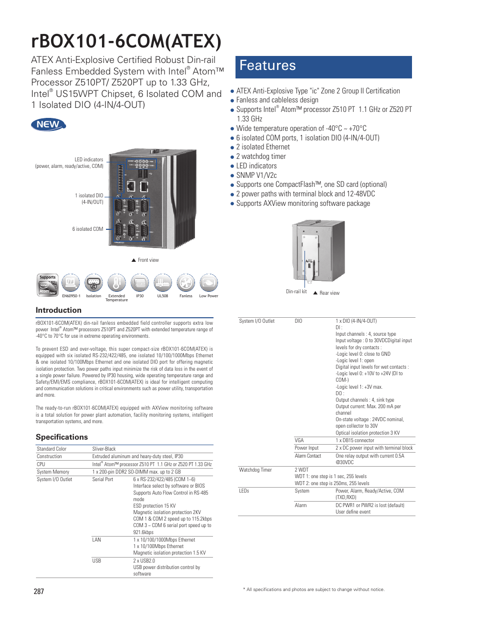 Impulse rBOX101-6COM User Manual | 2 pages