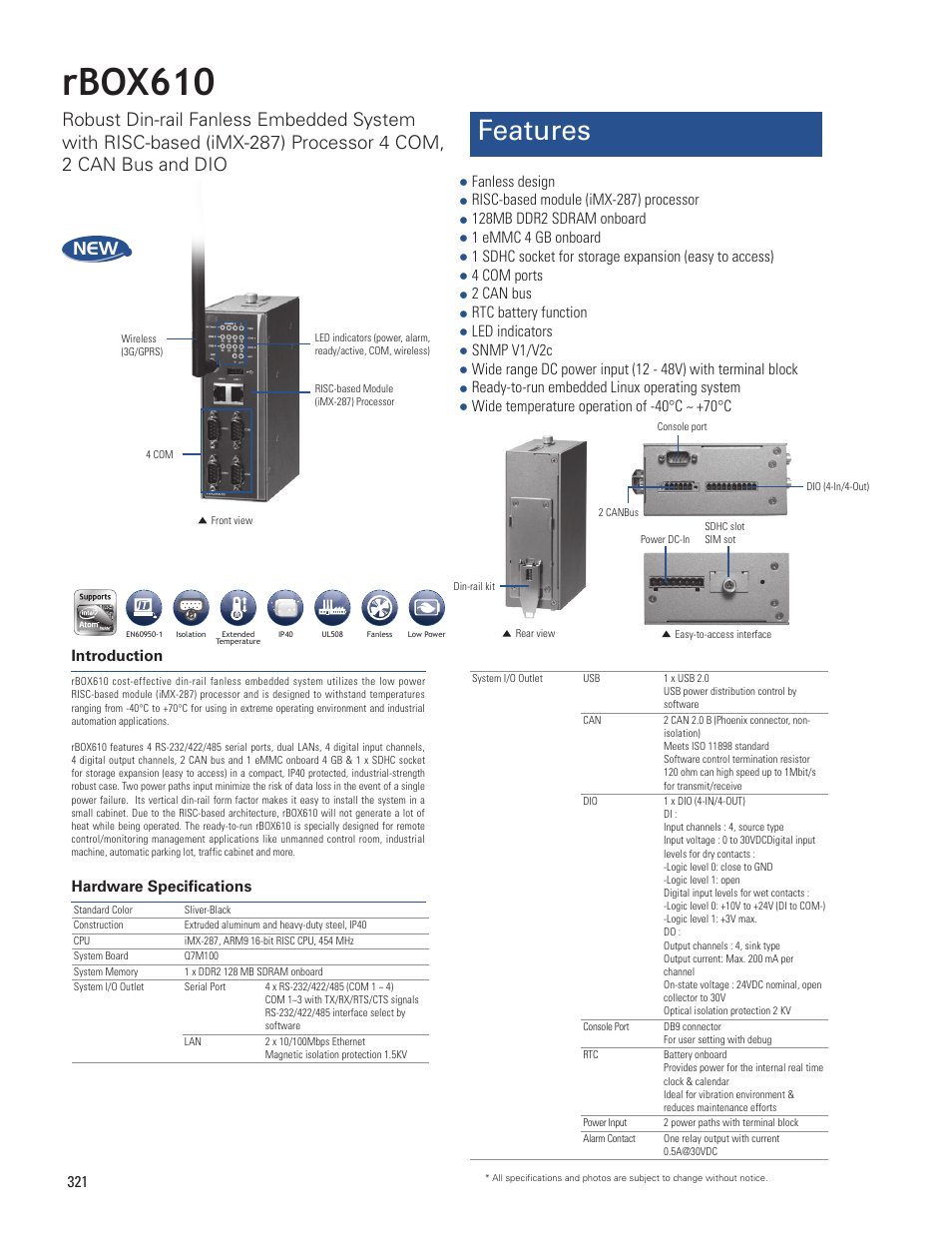 Impulse rBOX610 User Manual | 2 pages