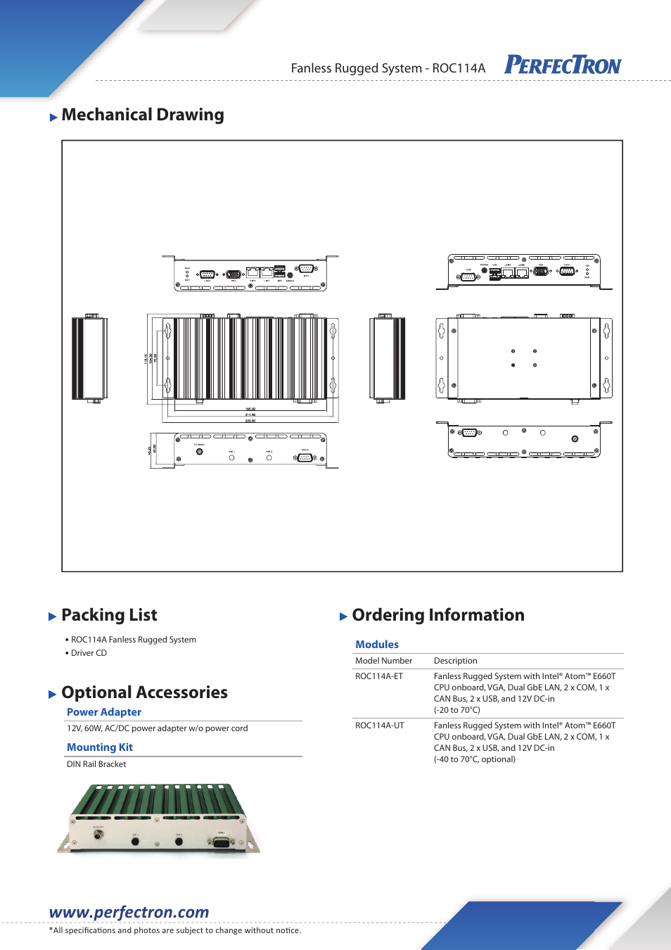 Optional accessories | Impulse ROC114A User Manual | Page 2 / 2