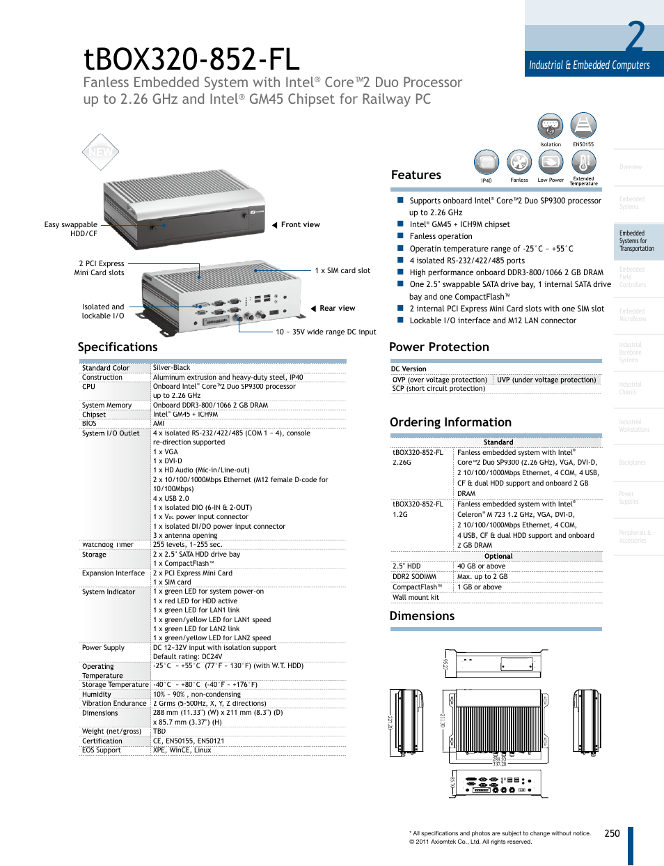 Impulse tBOX320-852-FL User Manual | 1 page