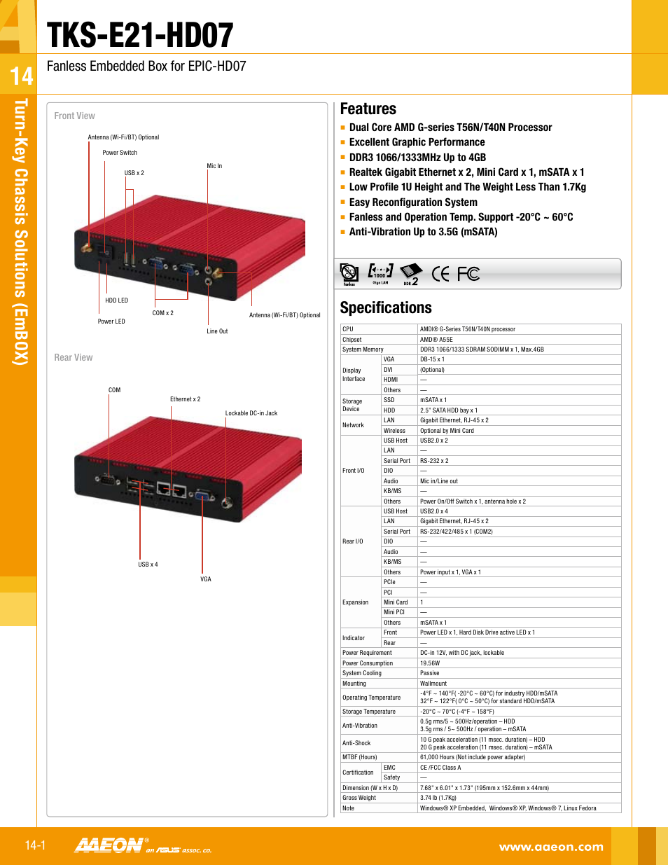 Impulse TKS-E21-HD07 User Manual | 2 pages