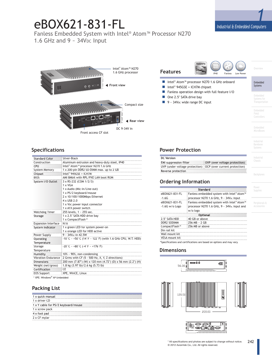 Impulse eBOX621-831-FL User Manual | 1 page