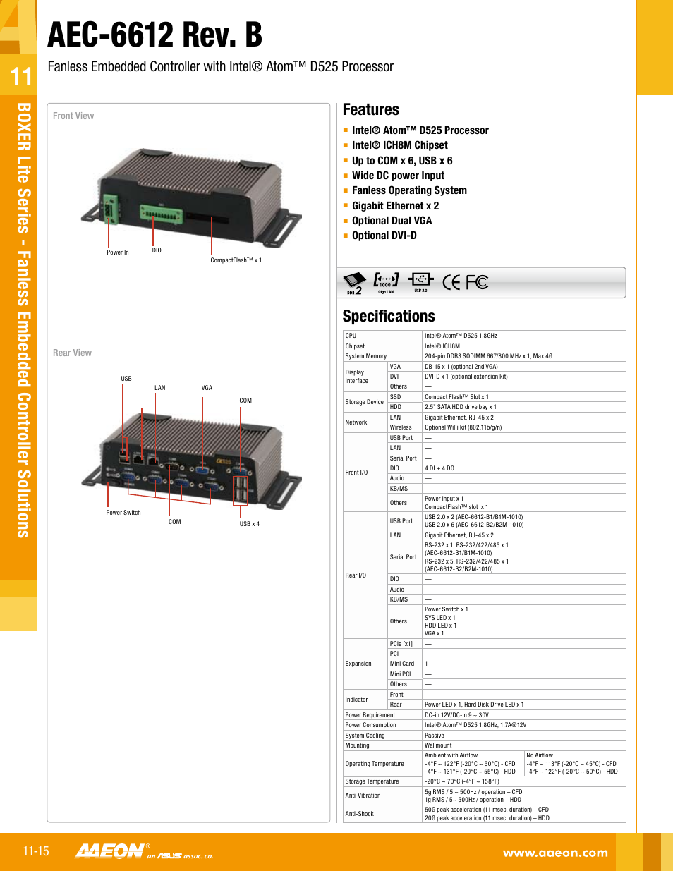 Impulse AEC-6612 Rev. B User Manual | 2 pages