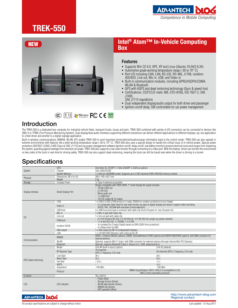 Impulse TREK-550 User Manual | 2 pages