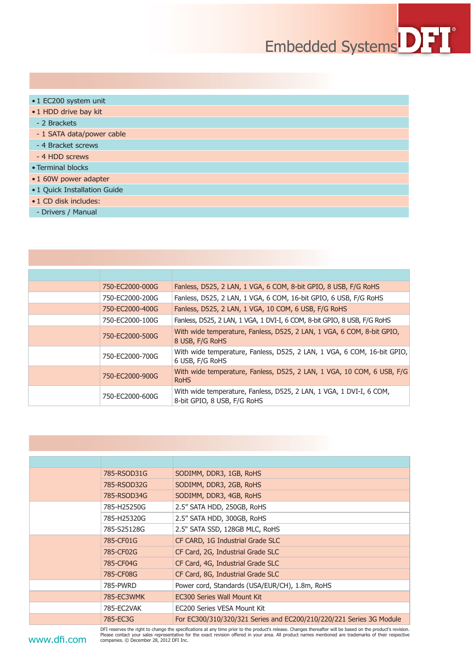 Ec200 series, Embedded systems | Impulse EC200 Series User Manual | Page 4 / 4