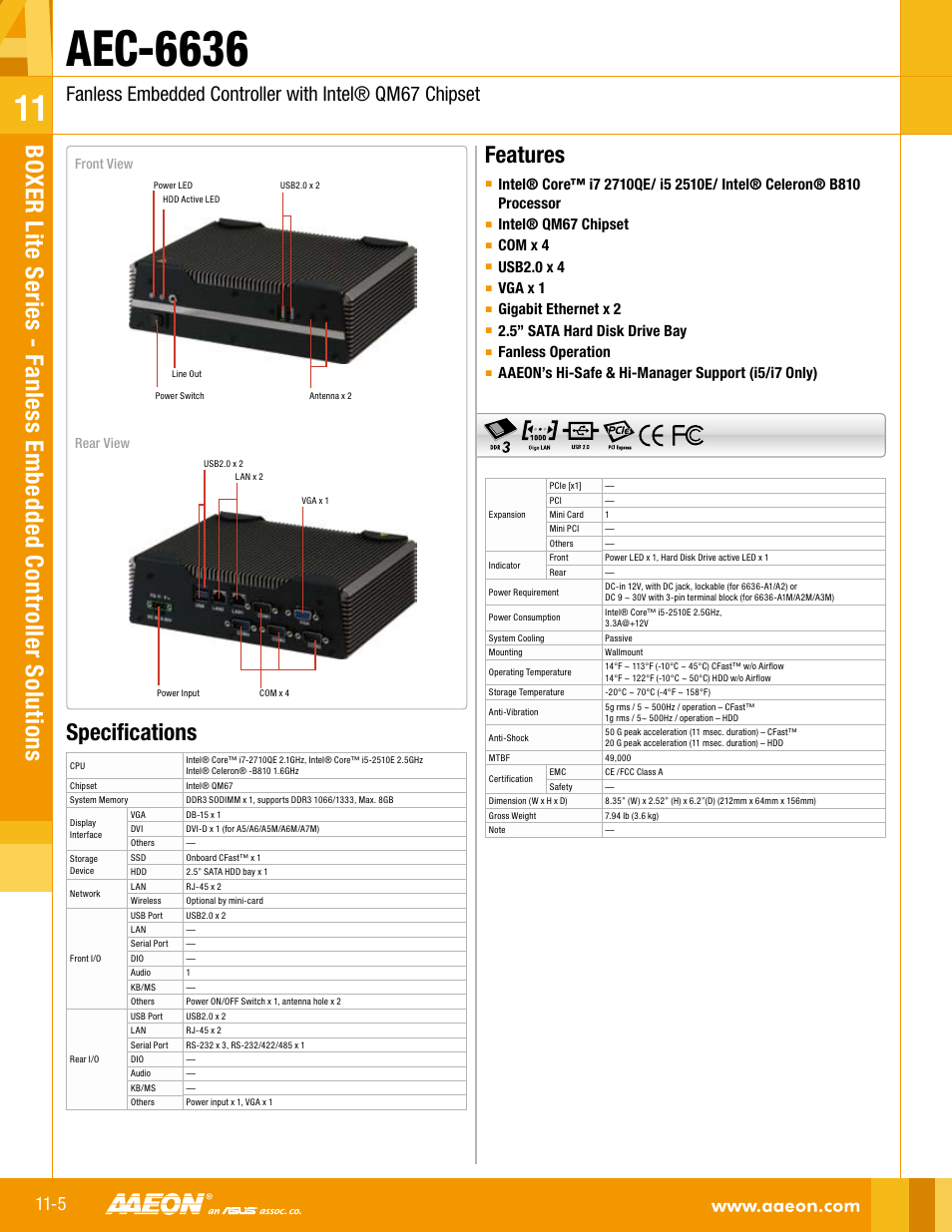 Impulse AEC-6636 User Manual | 2 pages